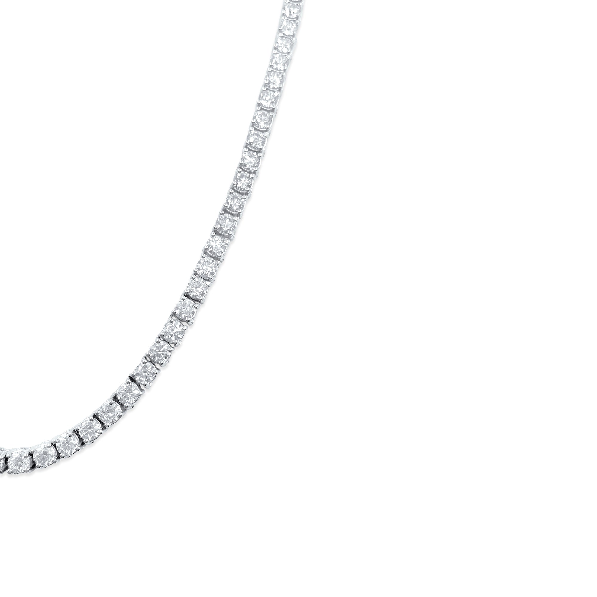 26CT VVS Diamond Tennis Necklace Unisex