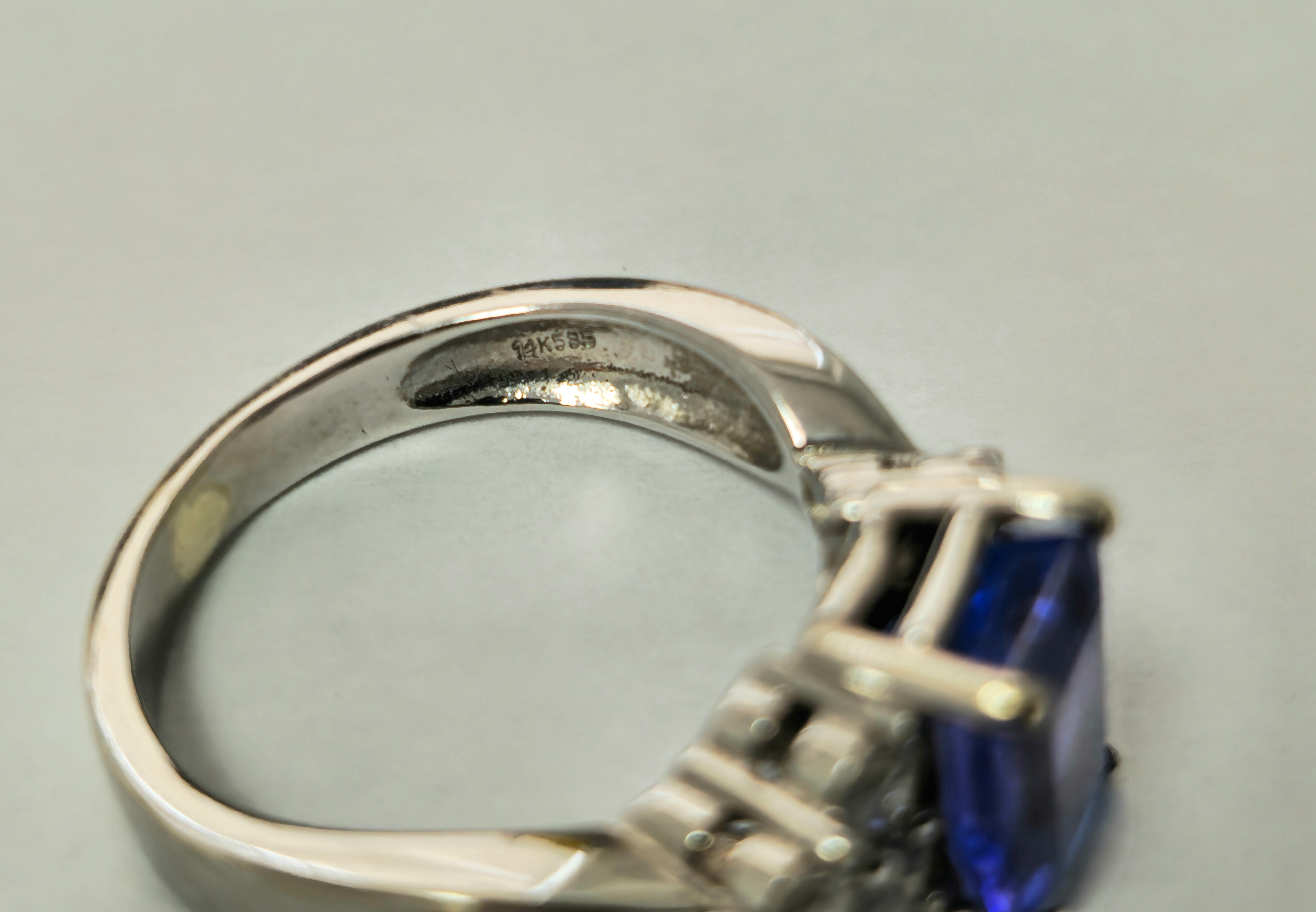 2.20 Carat Tanzanite & Diamond Engagement Ring