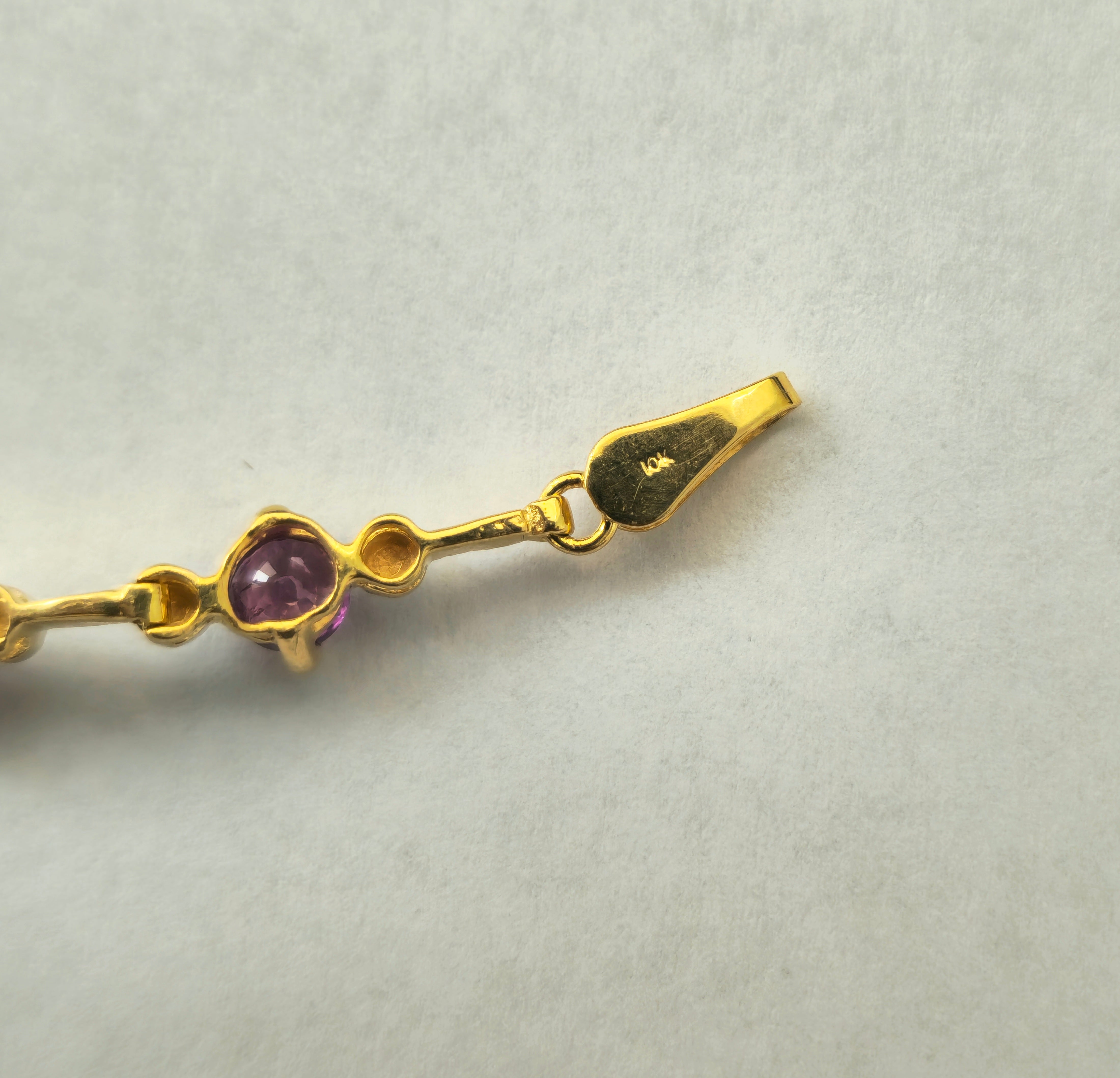 Natural 2.30 Carat Rubelite & Diamond cut Bracelet For Her