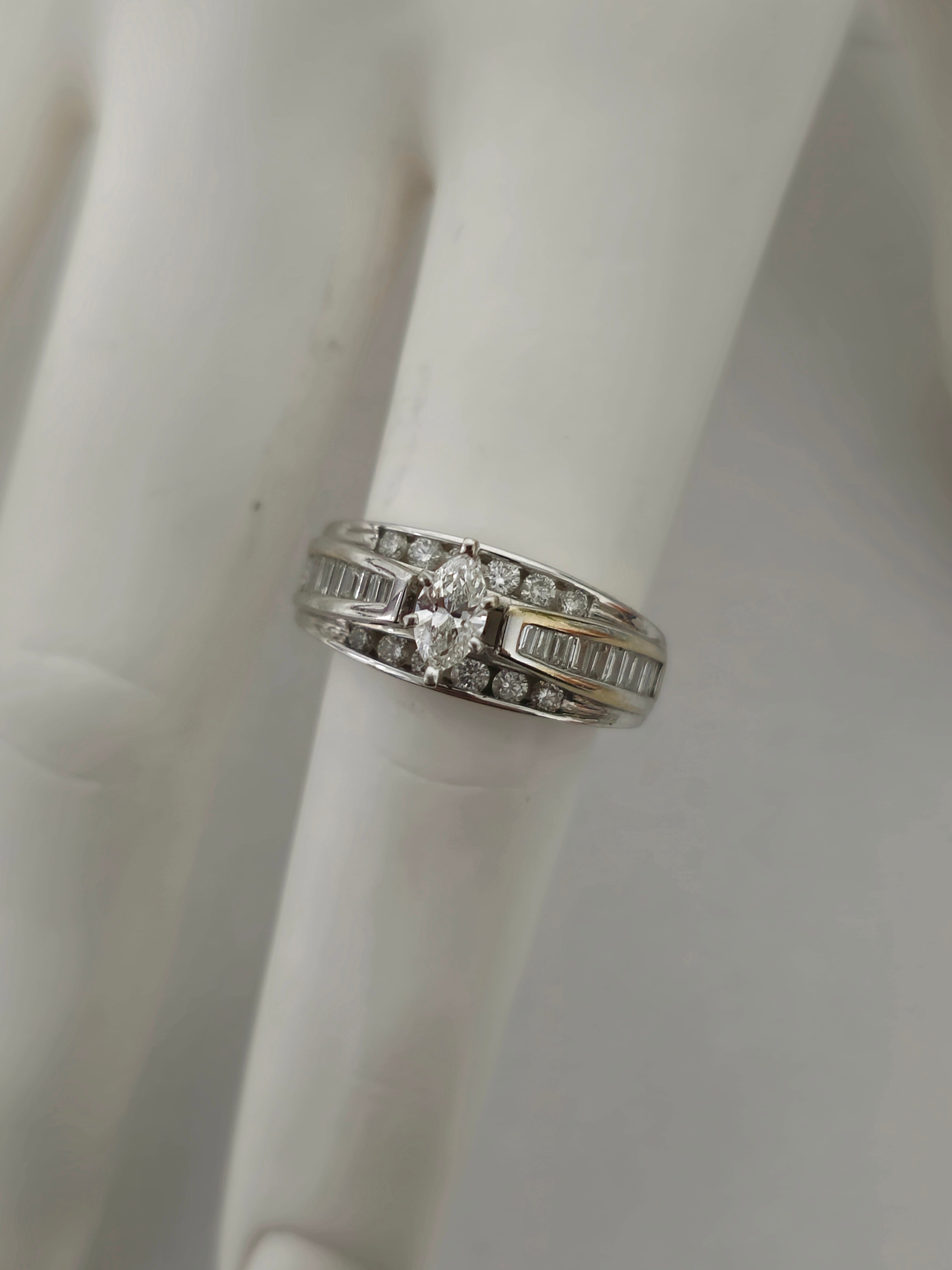 Vintage 2.40ct Diamond Gold Engagement Ring 14K Gold