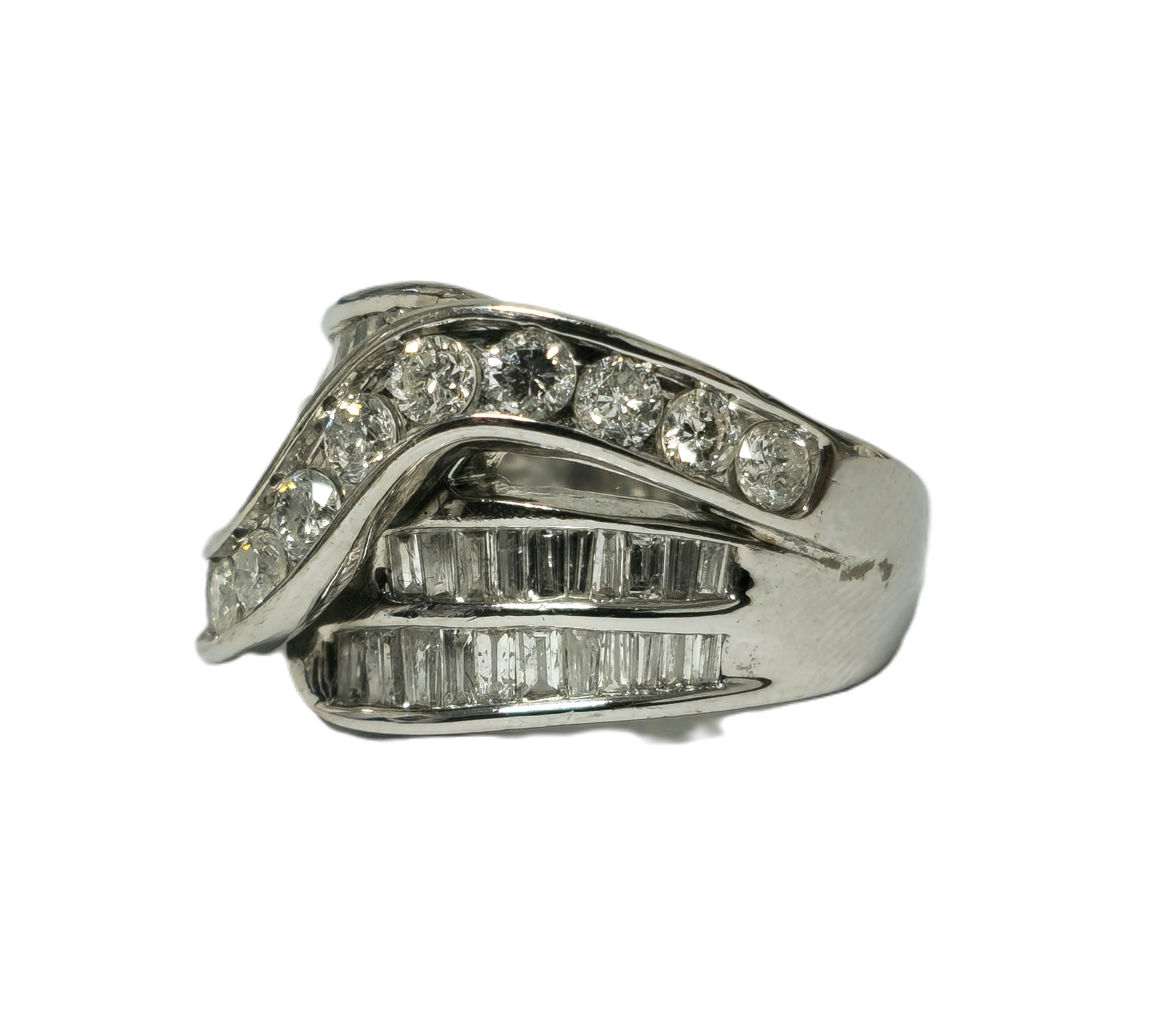 3.00 CT Brilliant Cut Diamond & 14K White Gold Ring