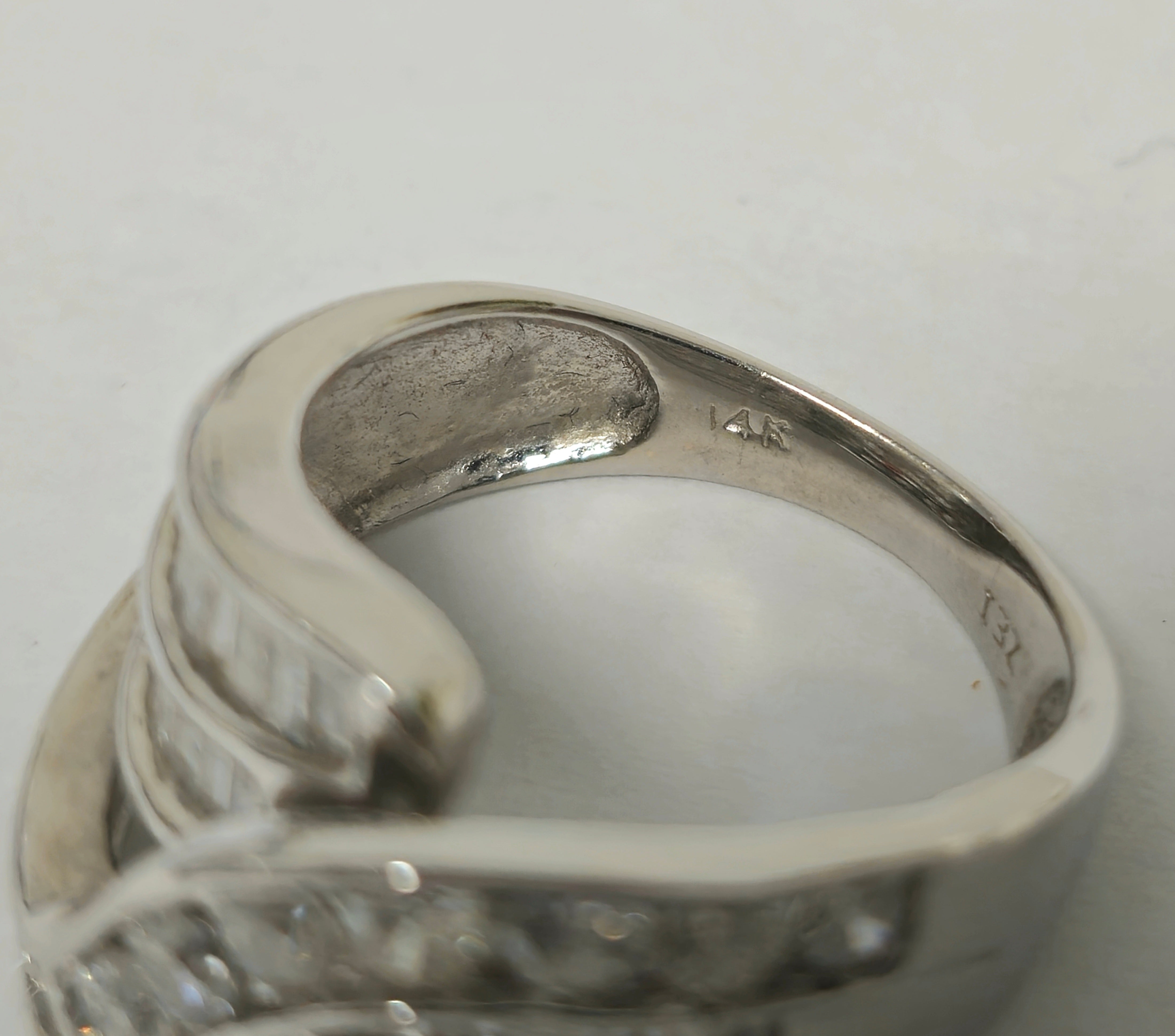 3.00 CT Brilliant Cut Diamond & 14K White Gold Ring