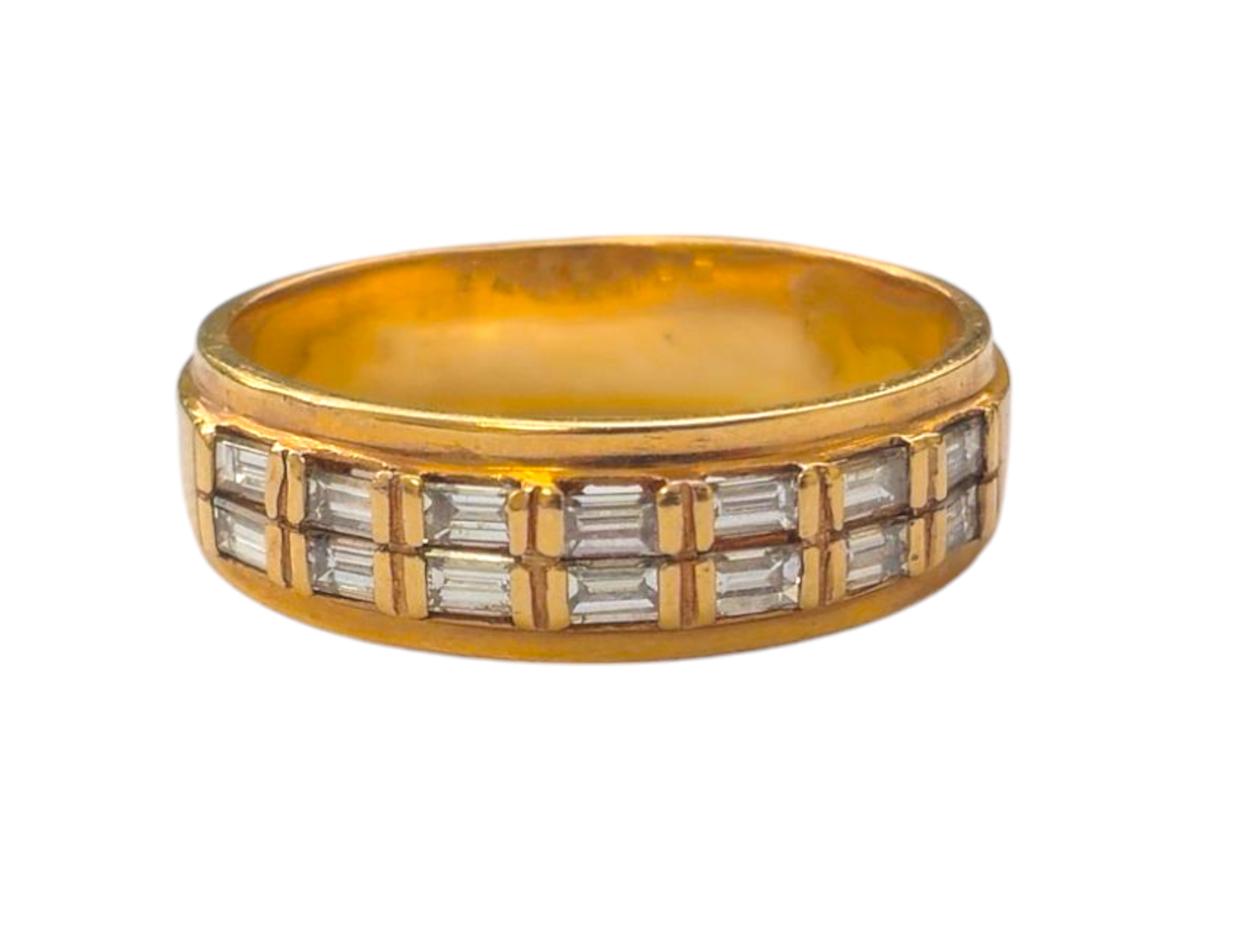 1CWT Baguette Diamond Band in 14k Yellow Gold