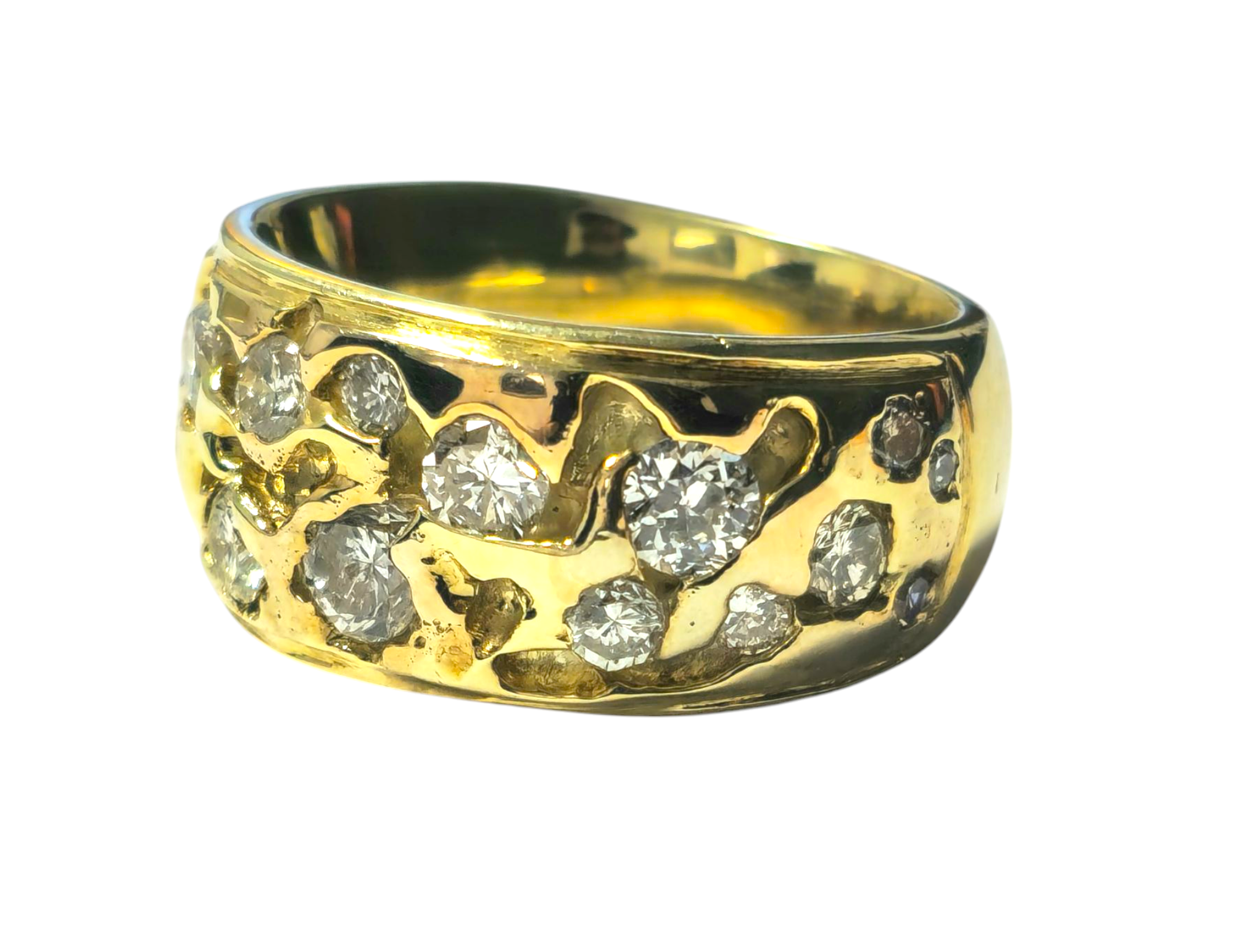 2cwt Diamond Cluster Ring For Her in 14k Yellow Gold