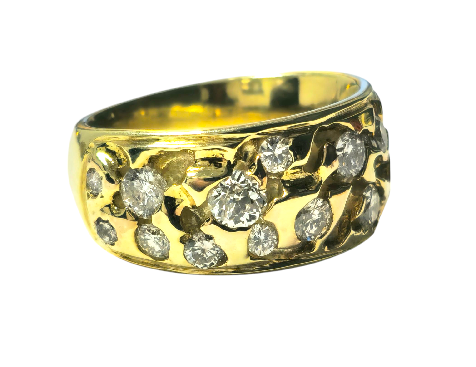 2cwt Diamond Cluster Ring For Her in 14k Yellow Gold