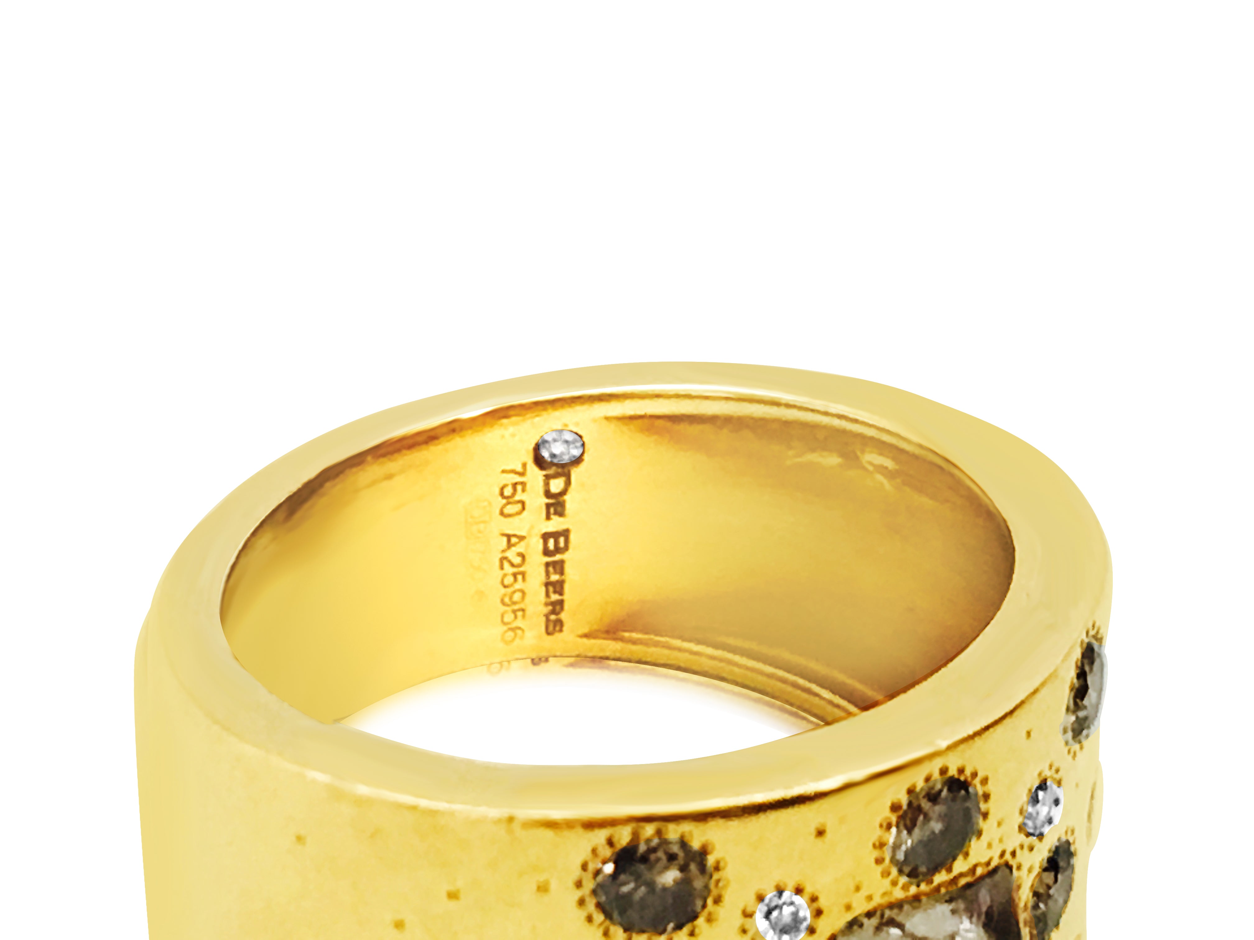 De Beers, 18K Yellow Gold & Rough Diamond Ring.