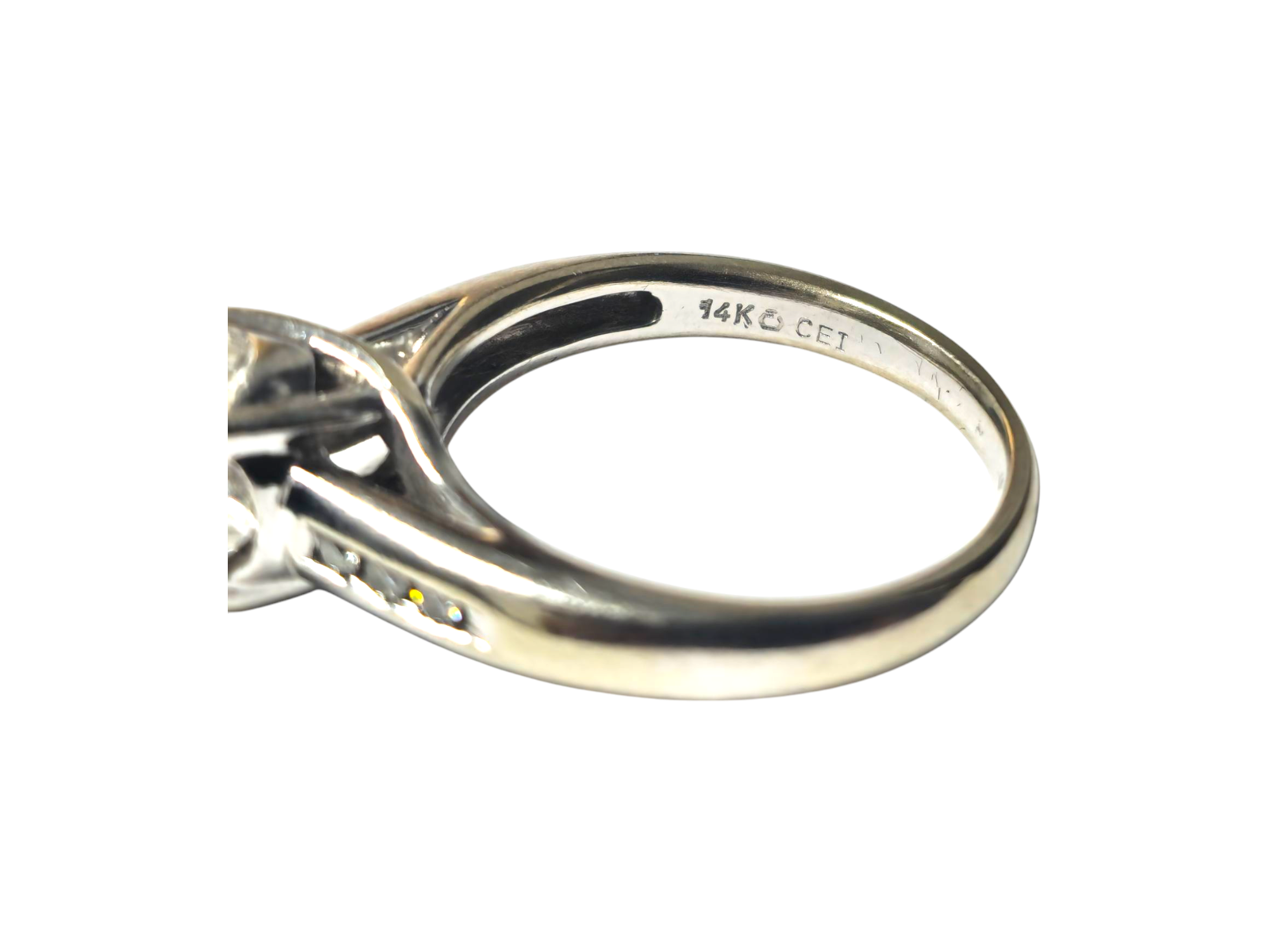 1cwt Diamond Cluster Rin 14k white gold