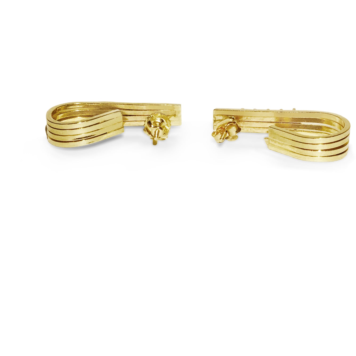 Womens Vintage 14K Gold and VVS Diamond Earrings