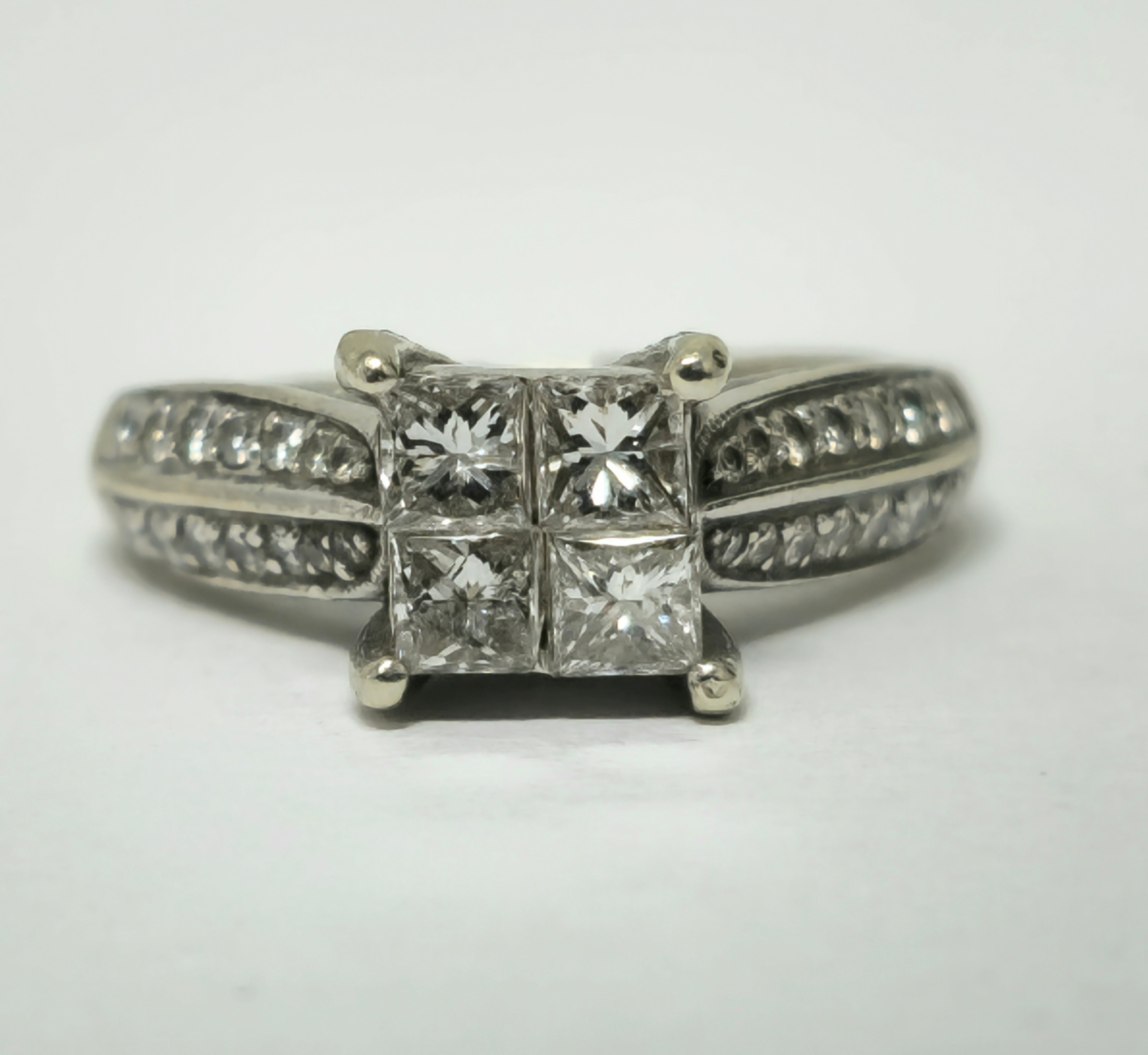 Mid Century Handmade Vintage 1.30 Carat Diamond Ring