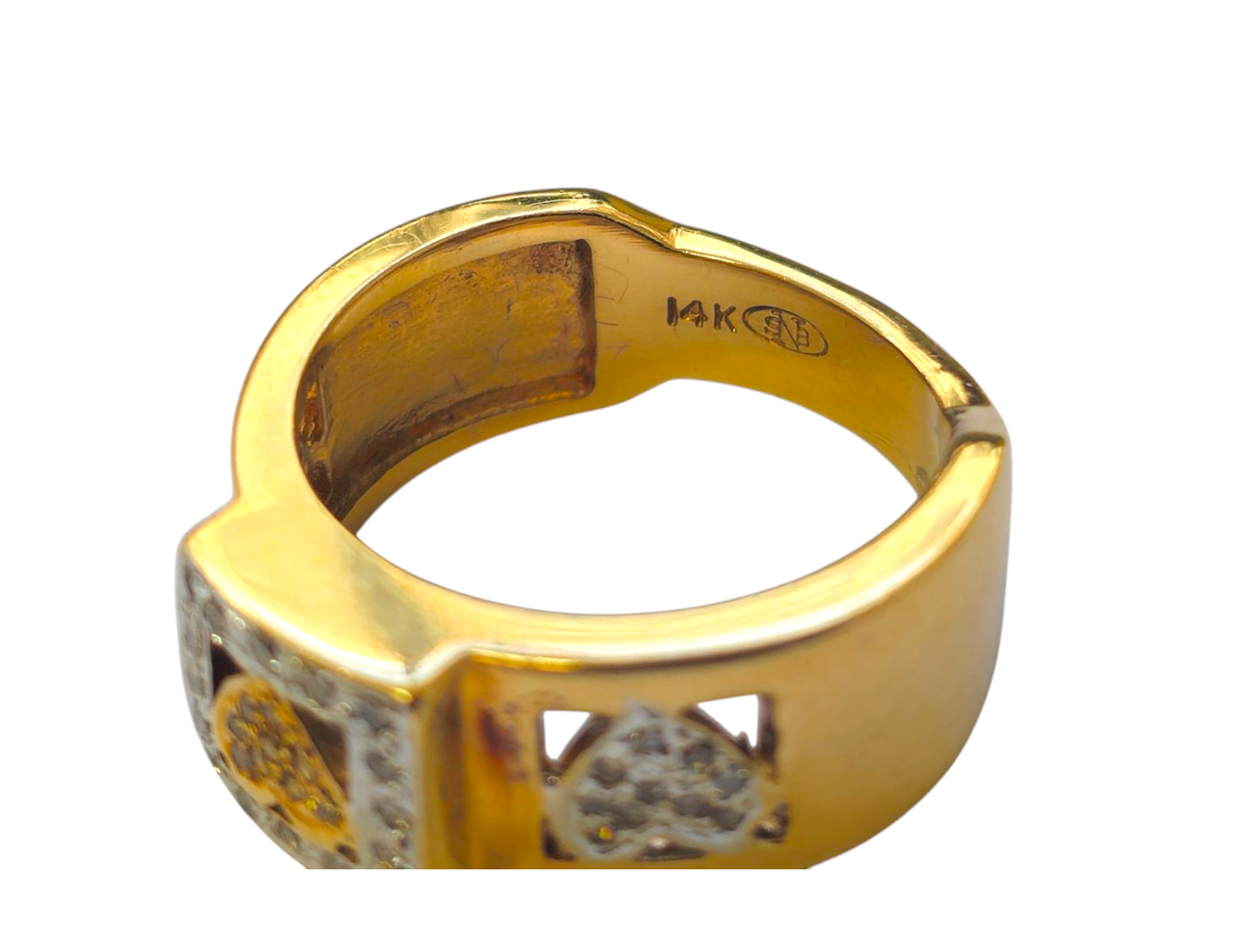 Collectible Heart Motif Diamond Ring in 14k Gold