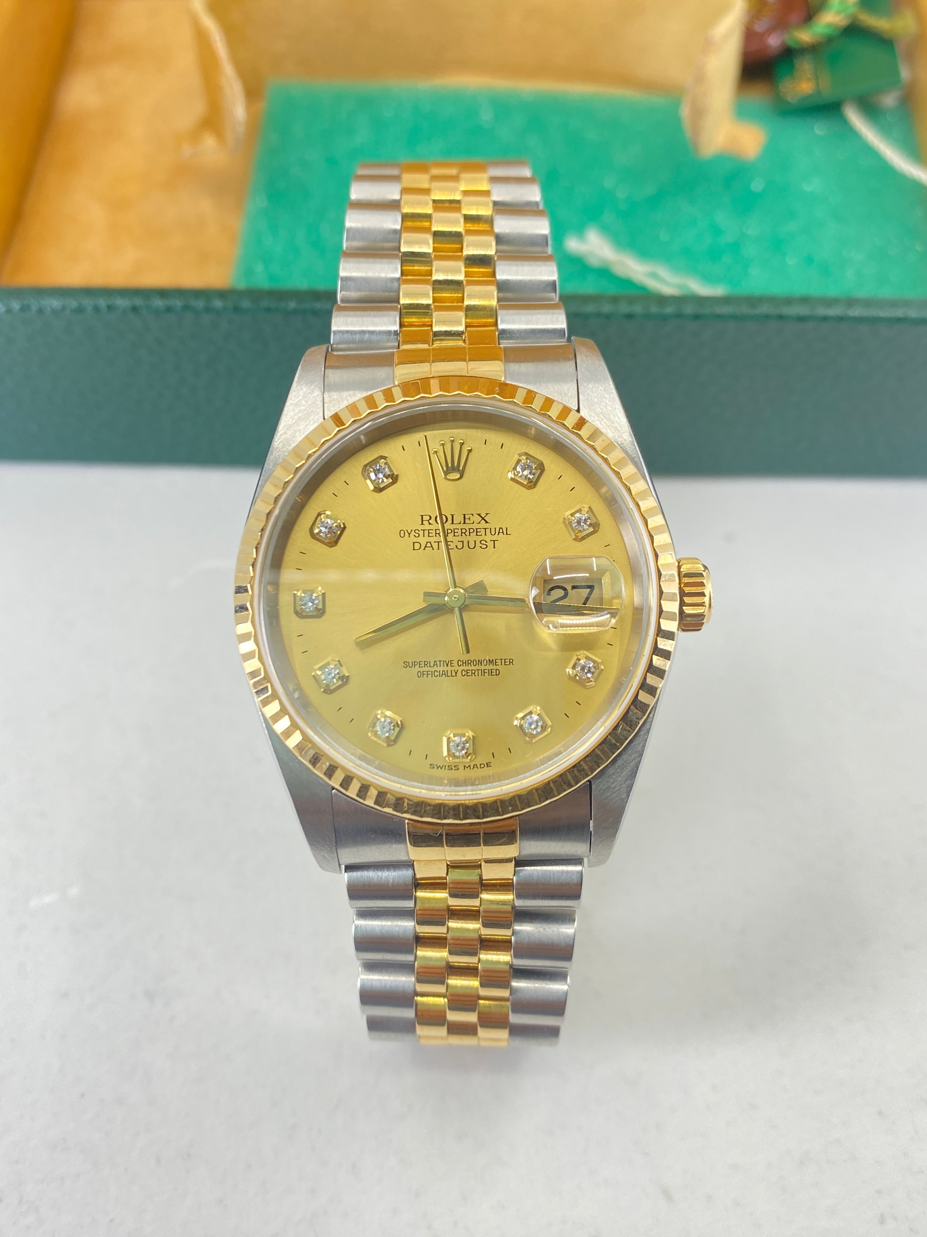Collectors Full Set Vintage Rolex Two Tone Datejust