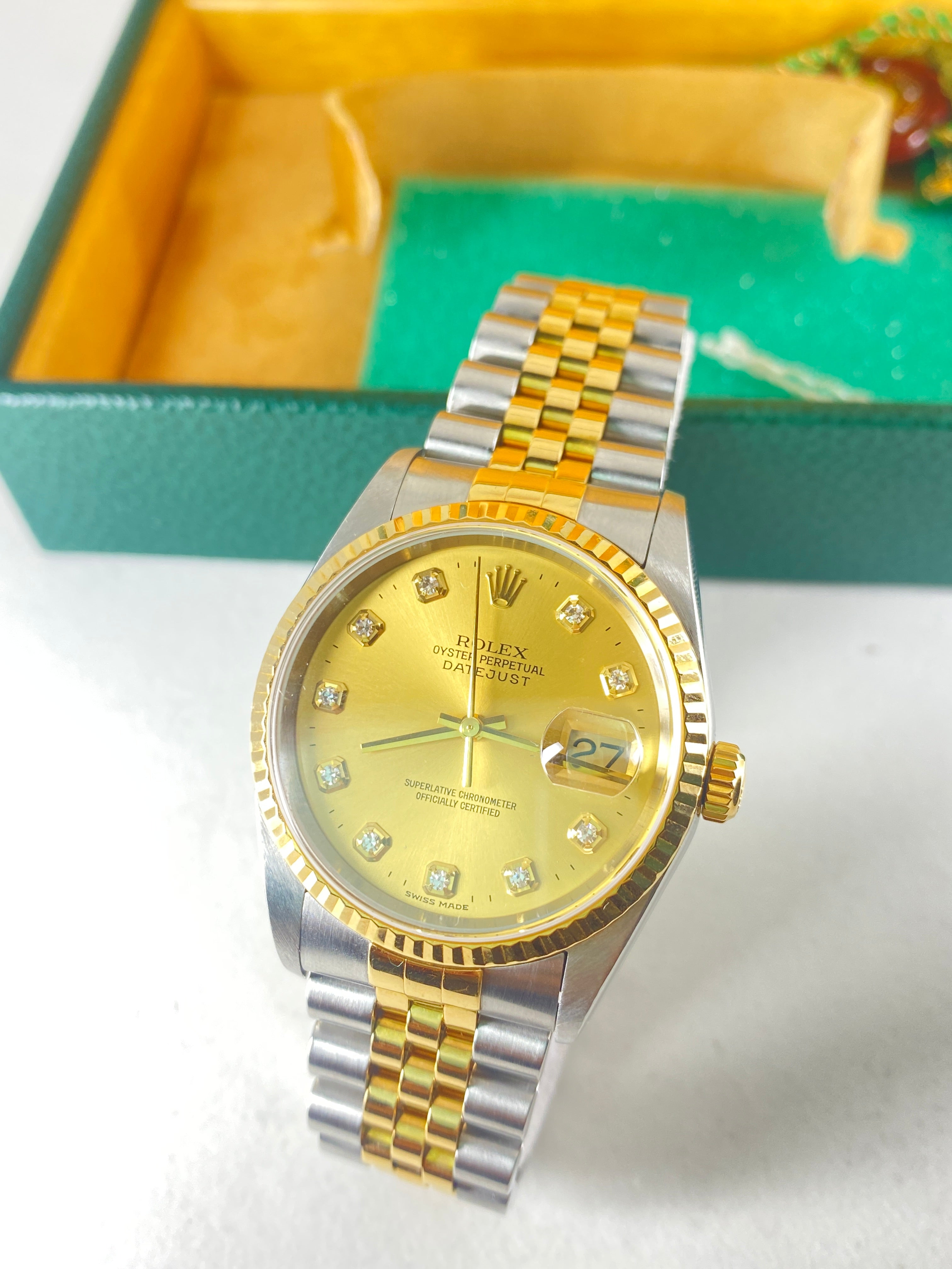 Collectors Full Set Vintage Rolex Two Tone Datejust