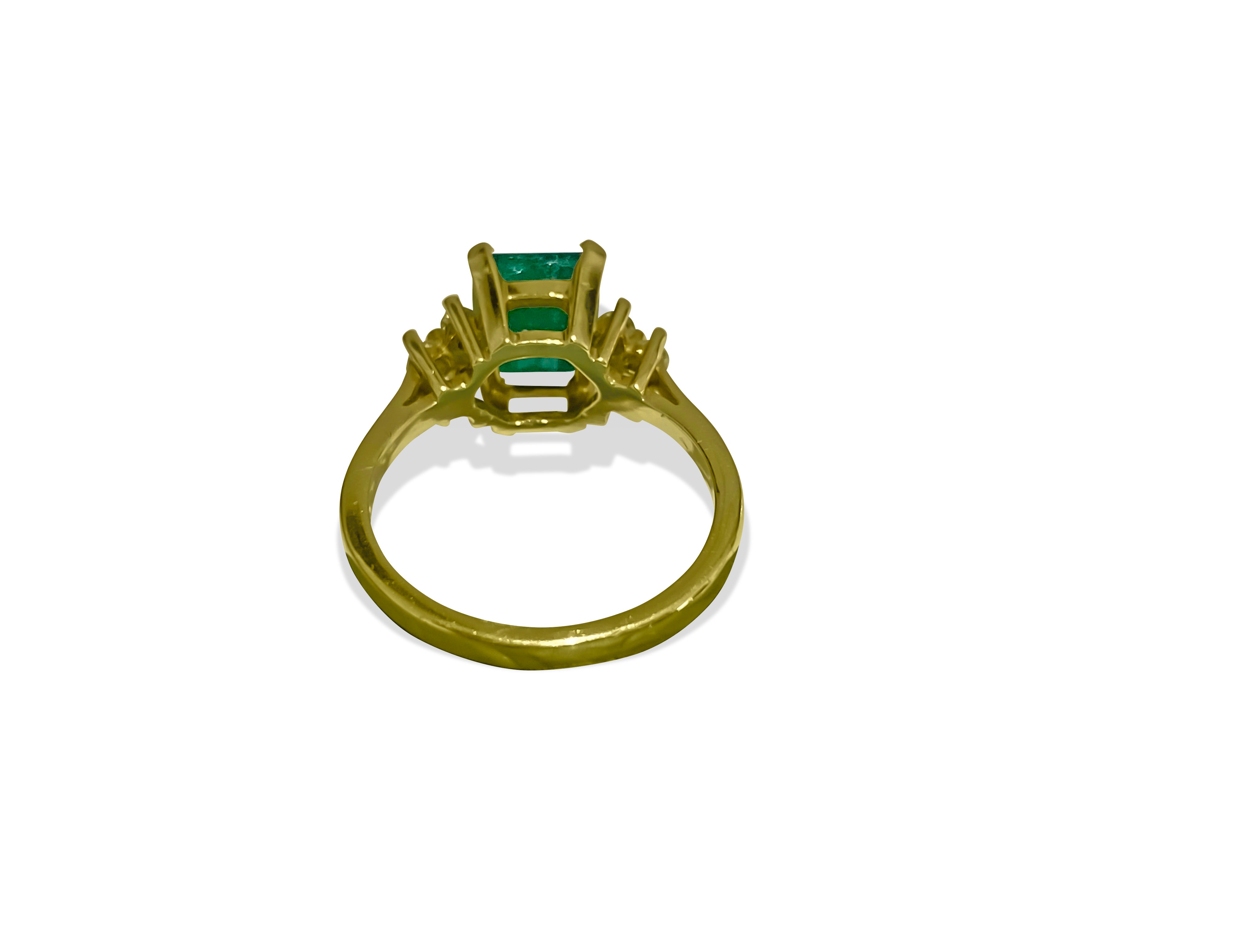 14K Yellow Gold, 4.25 CT Diamond & Emerald Insert Ring