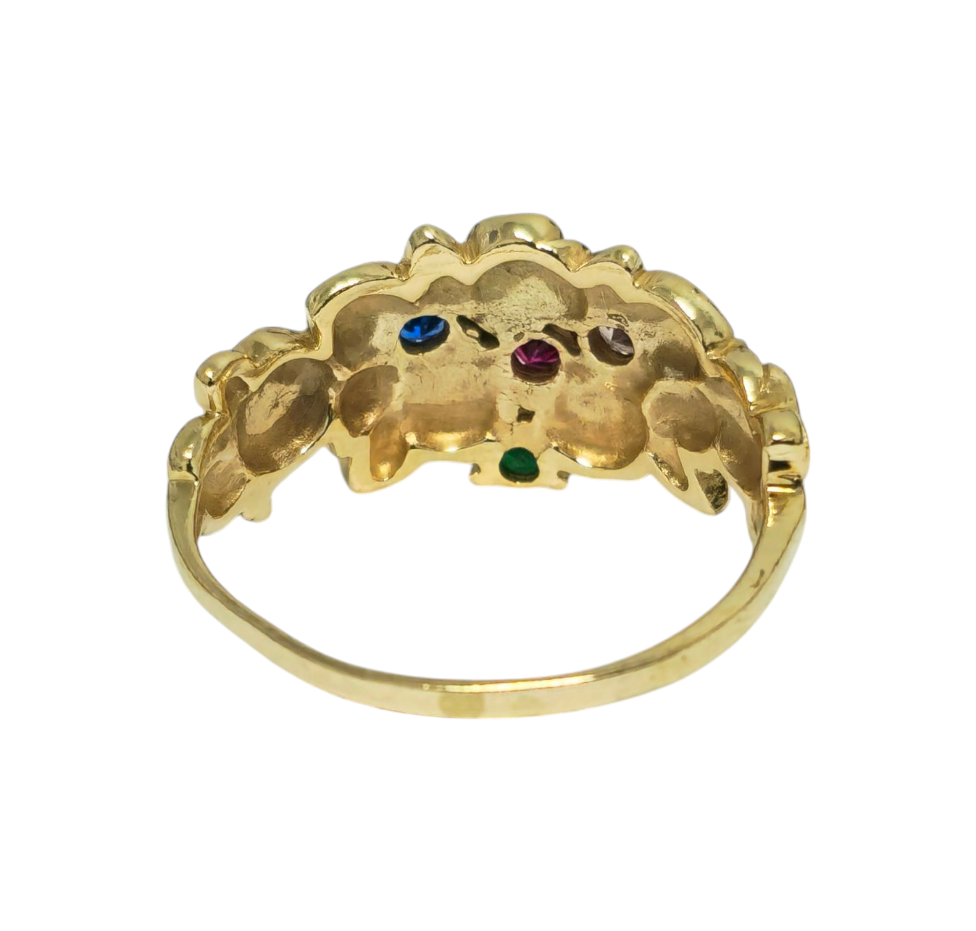 Multi gemstone ring in 10kt Gold