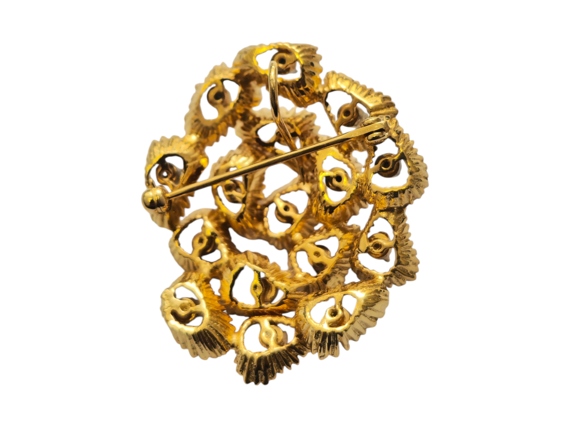 Vintage 18k Gold and Diamond Ring, Pendant and Earrings Set