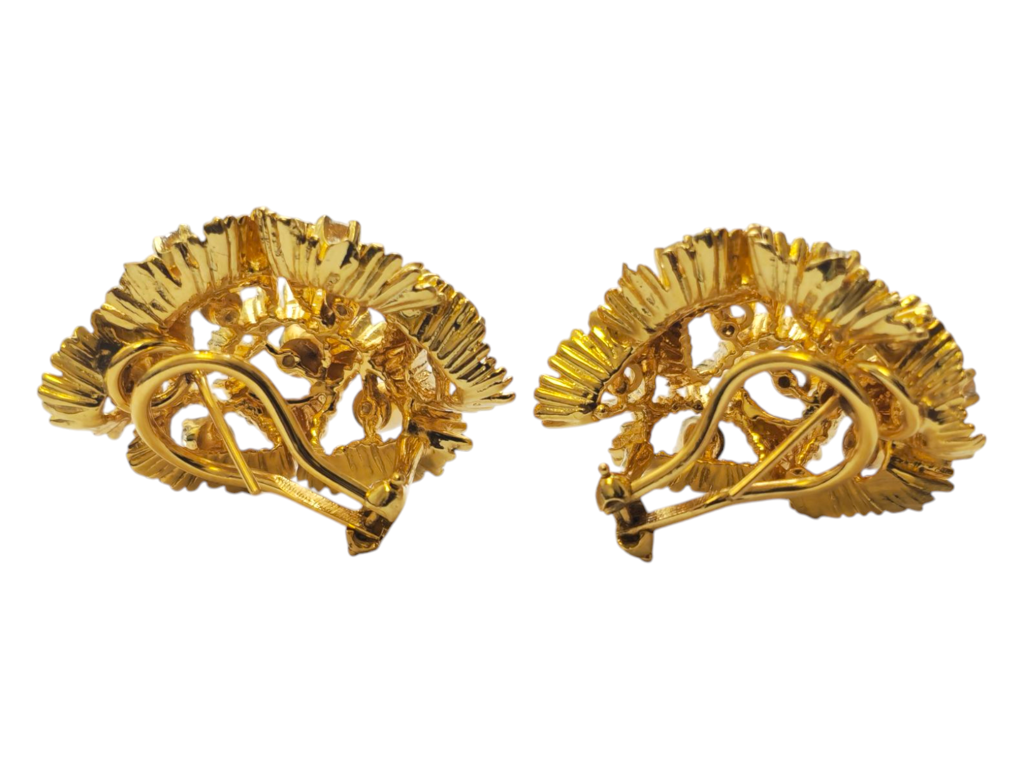 Vintage 18k Gold and Diamond Ring, Pendant and Earrings Set