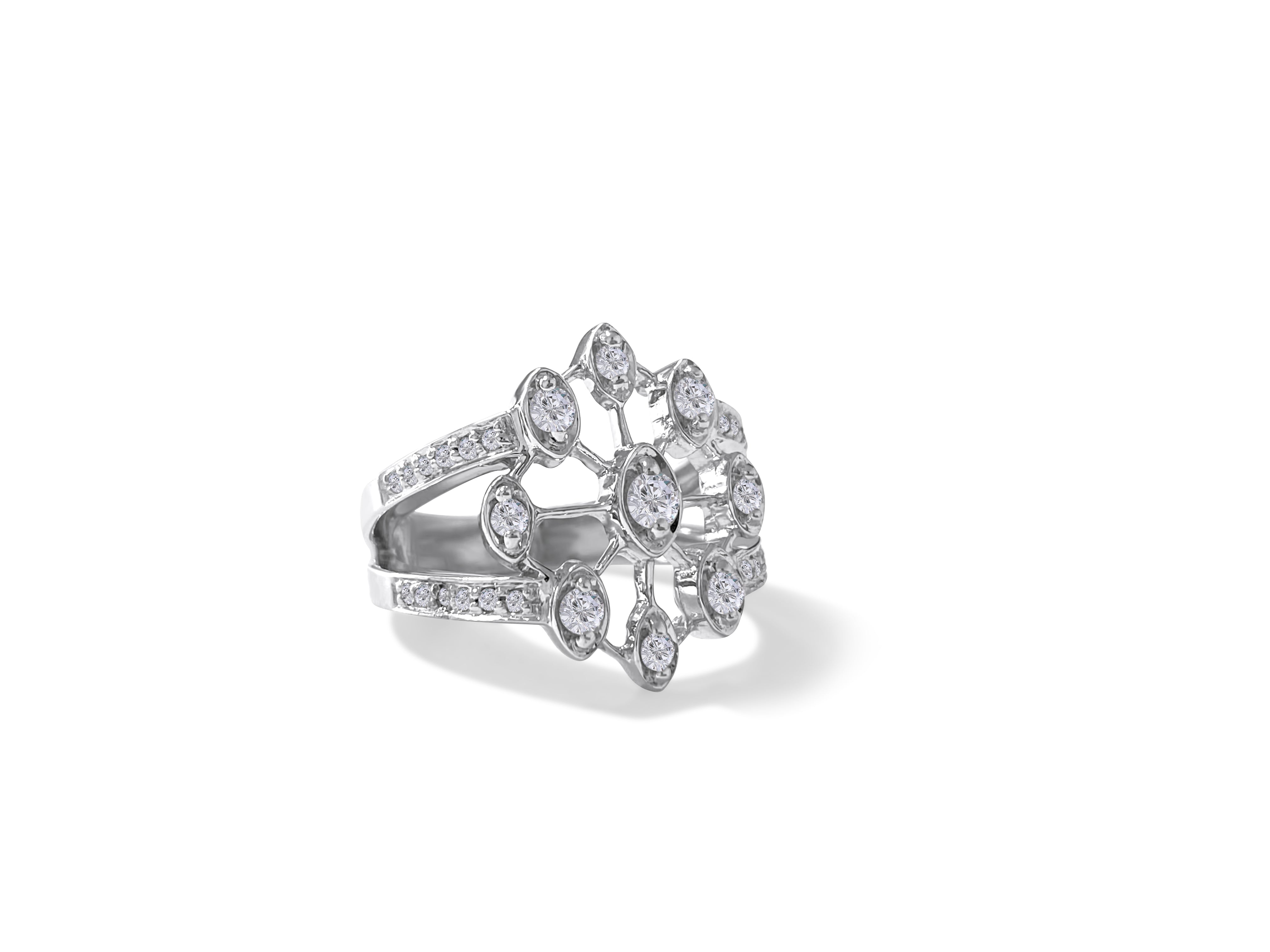 14k White Gold & 1.00 Carat Diamond Ring