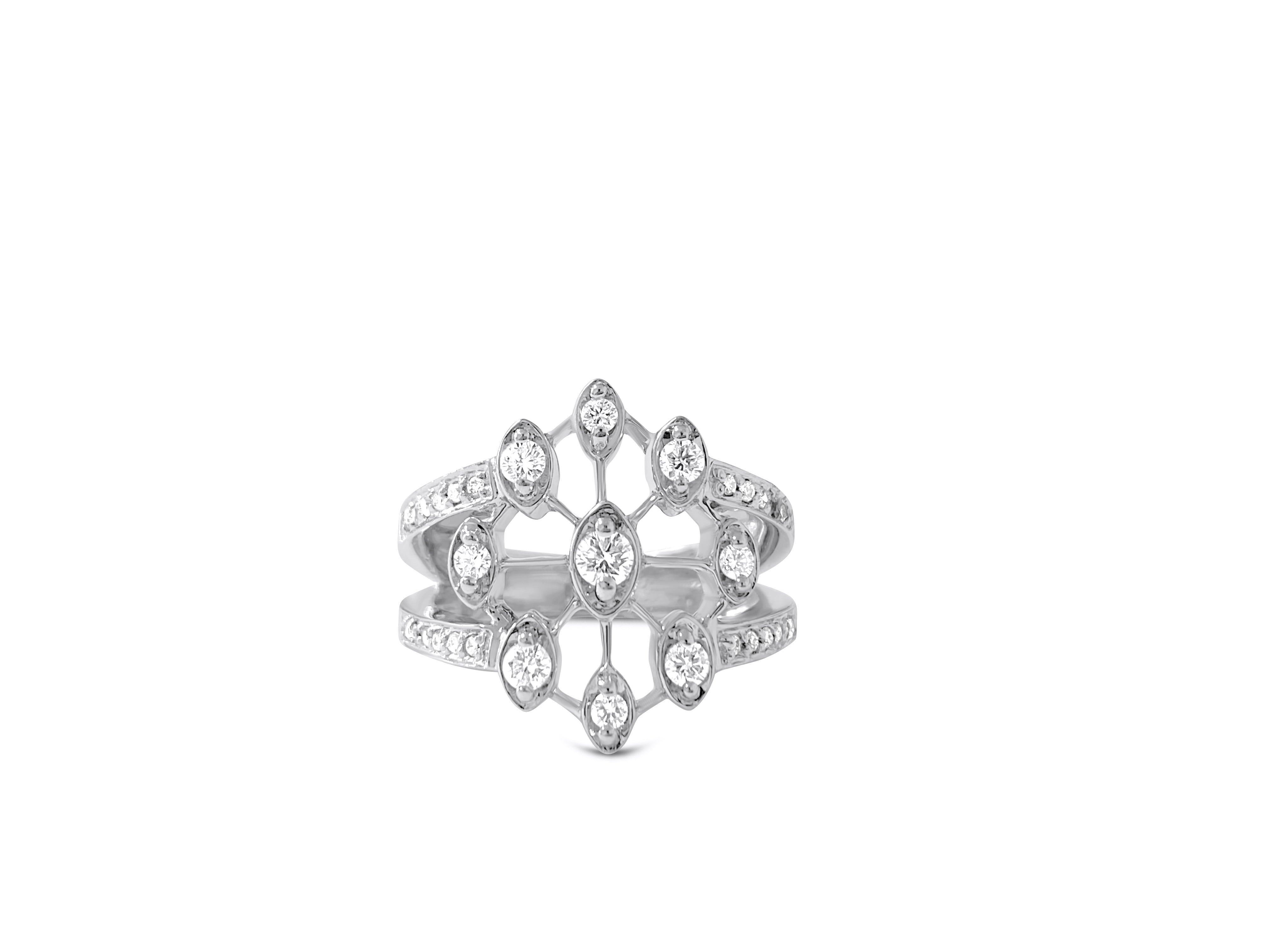 14k White Gold & 1.00 Carat Diamond Ring