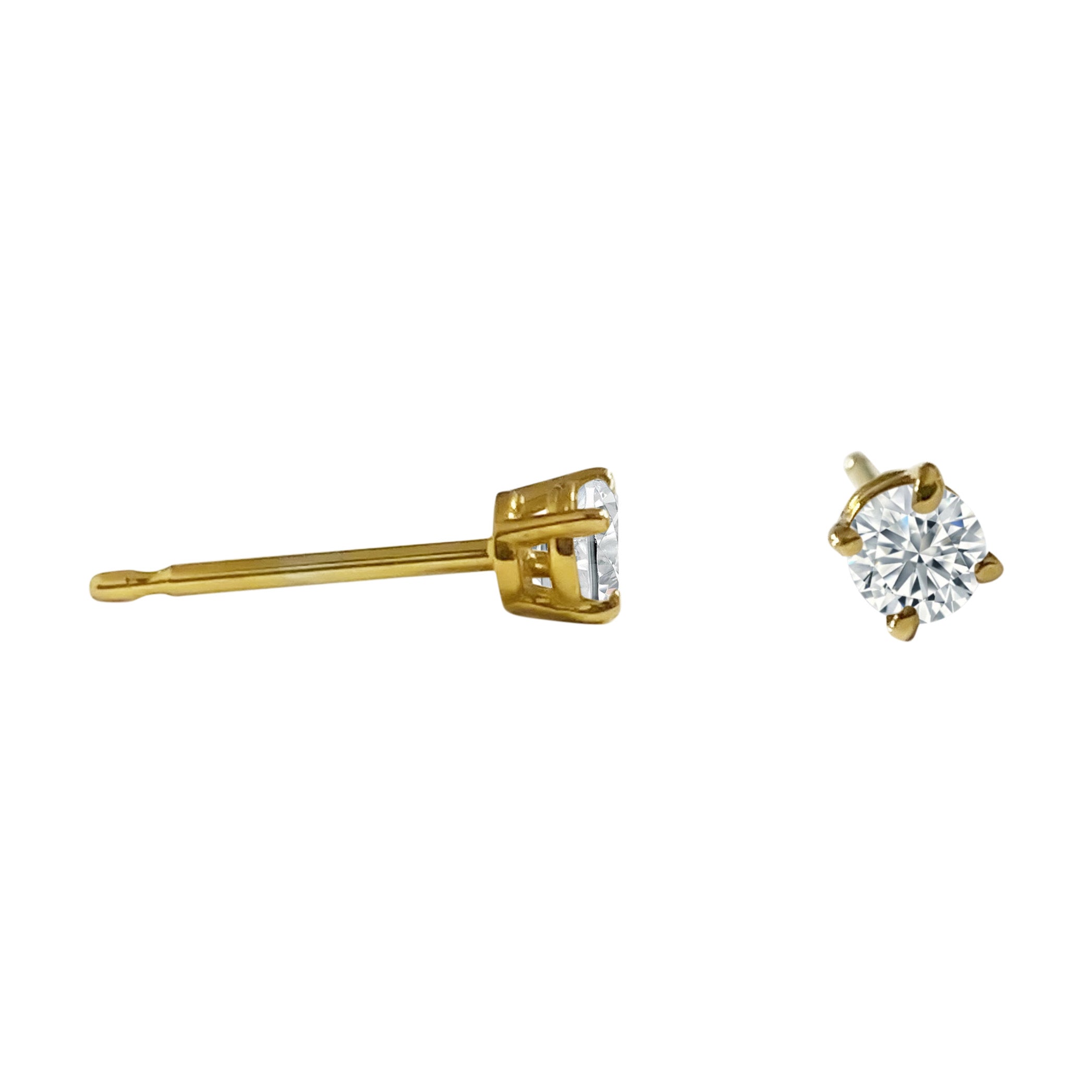 50 Carat Diamond Stud Earrings in 14k Yellow Gold