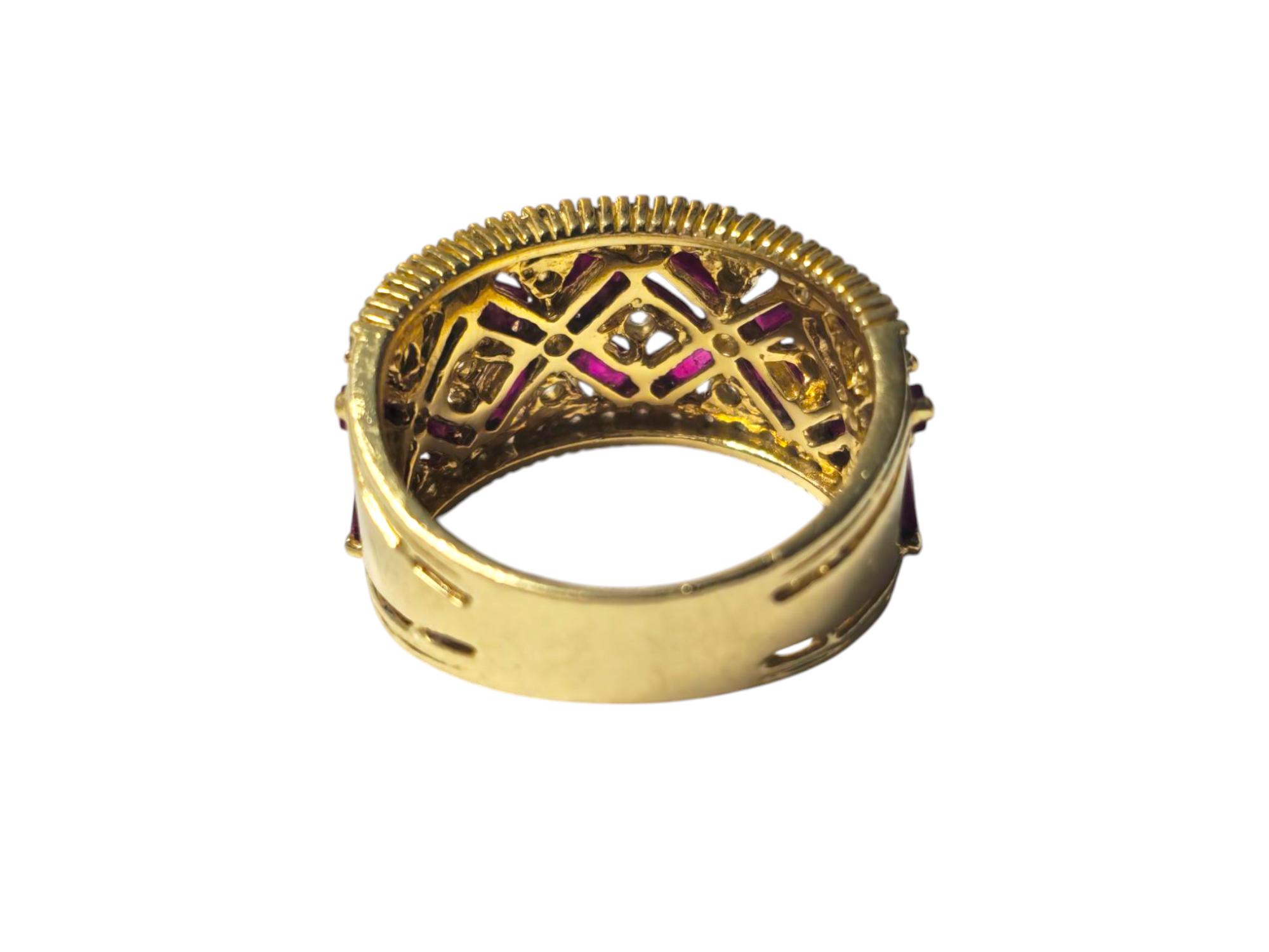 Art Deco Ruby & Diamond Ring in 14k Gold