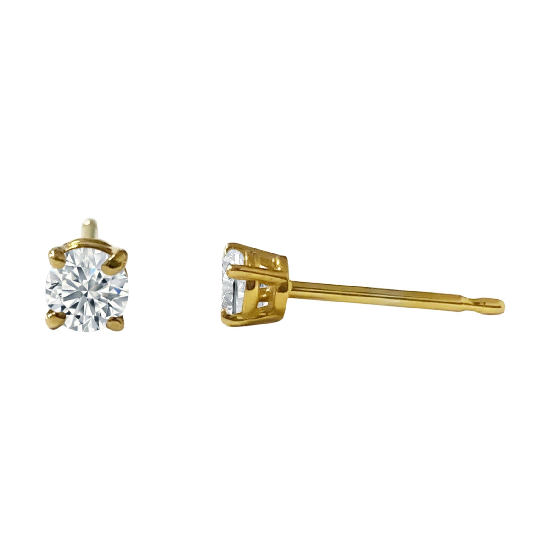 50 Carat Diamond Stud Earrings in 14k Yellow Gold