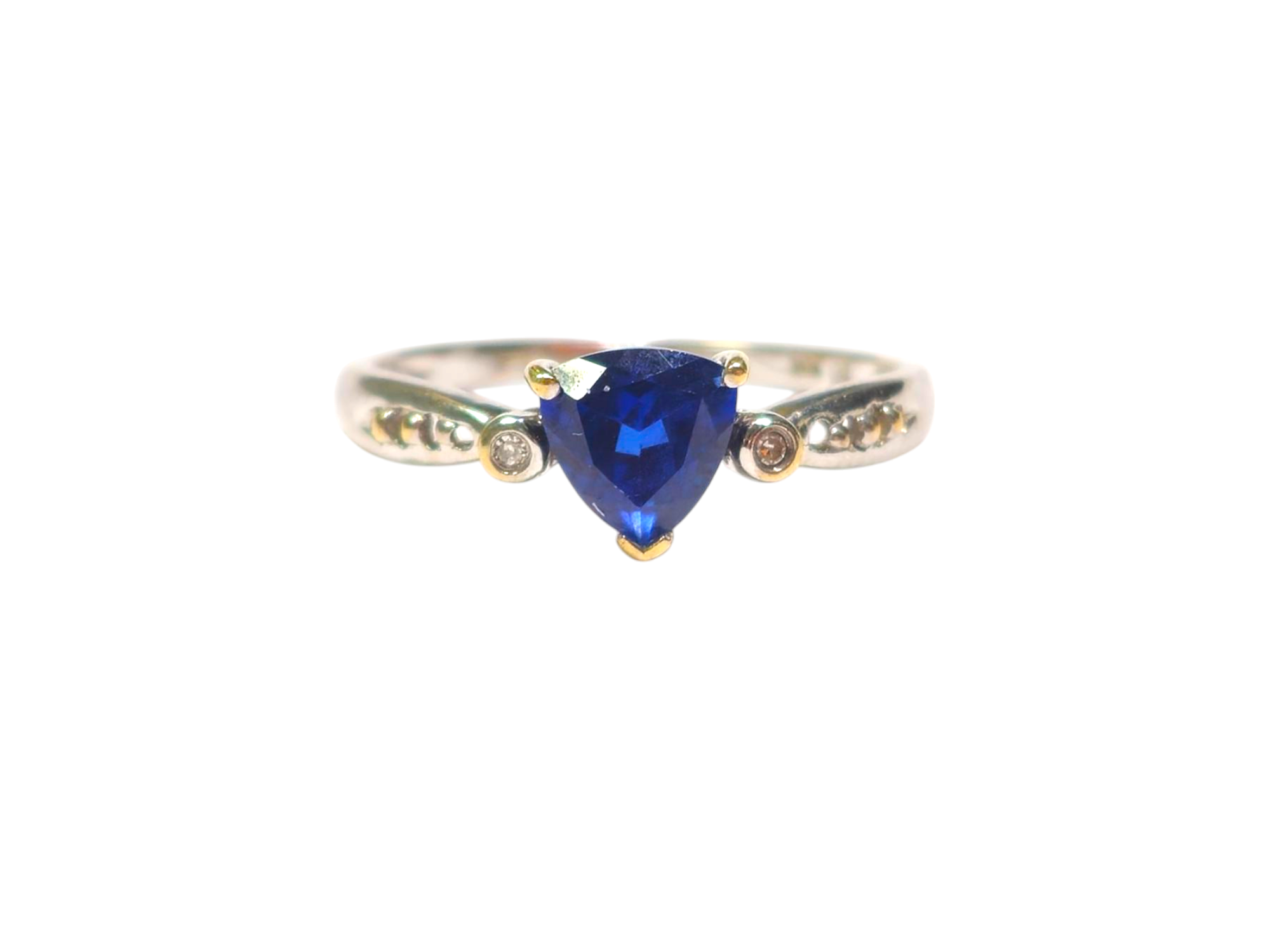 Vintage Tanzanite and Diamond Ring in 14k Gold