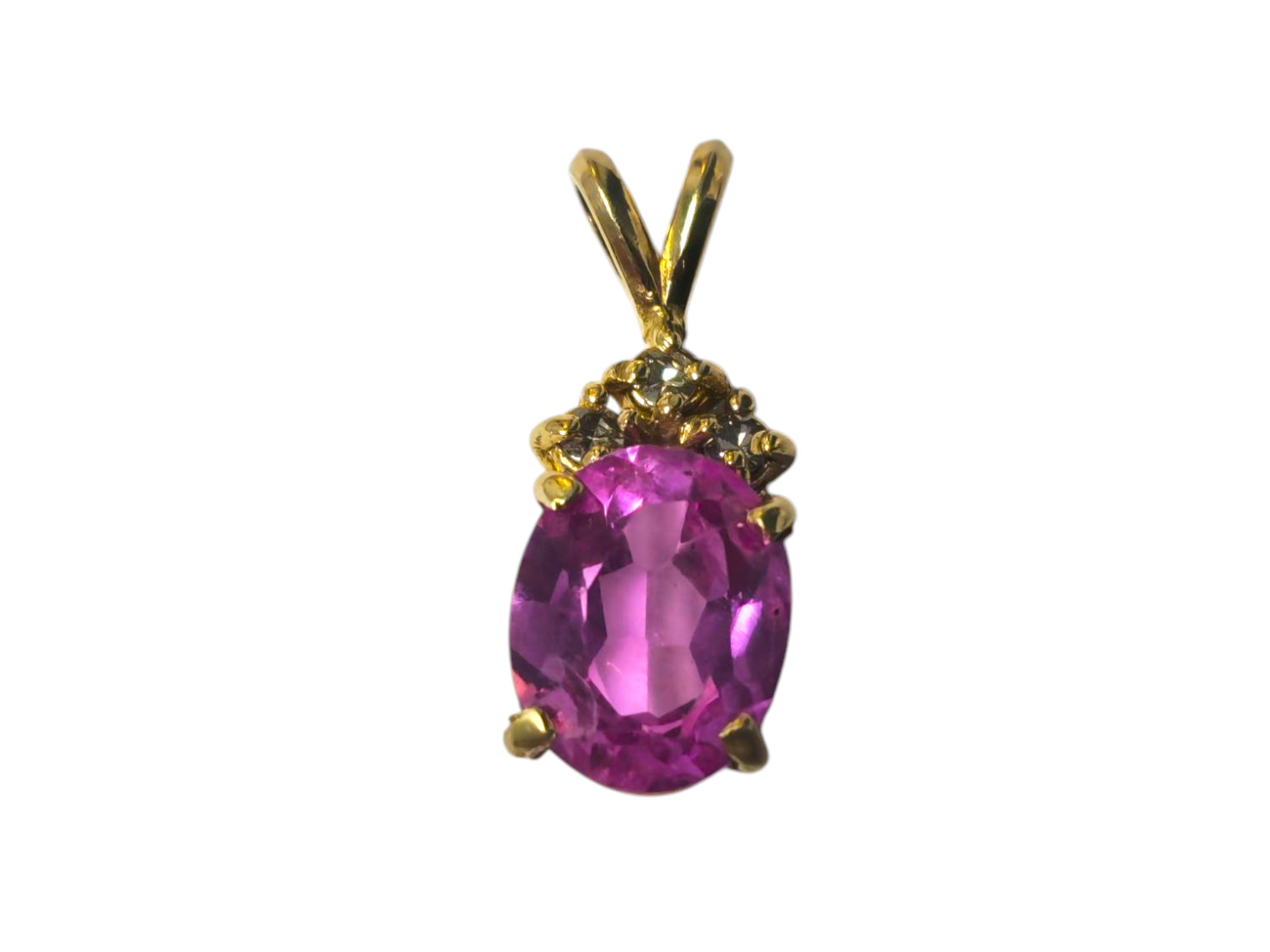 6 Carat Pink Tourmaline Pendant in 14k Gold