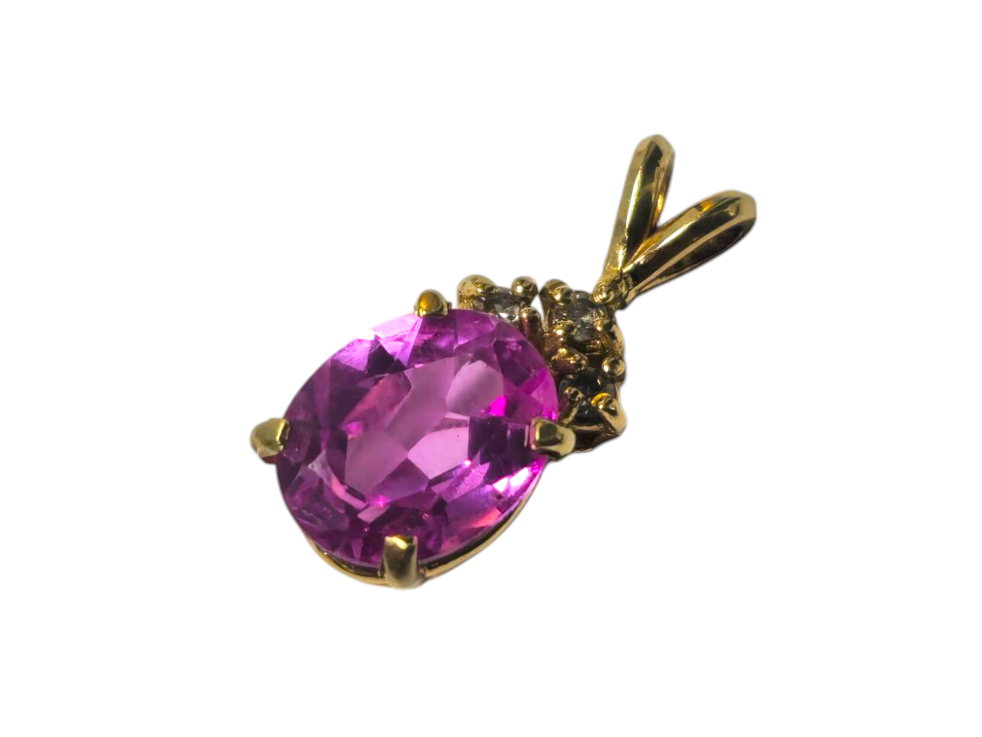 6 Carat Pink Tourmaline Pendant in 14k Gold