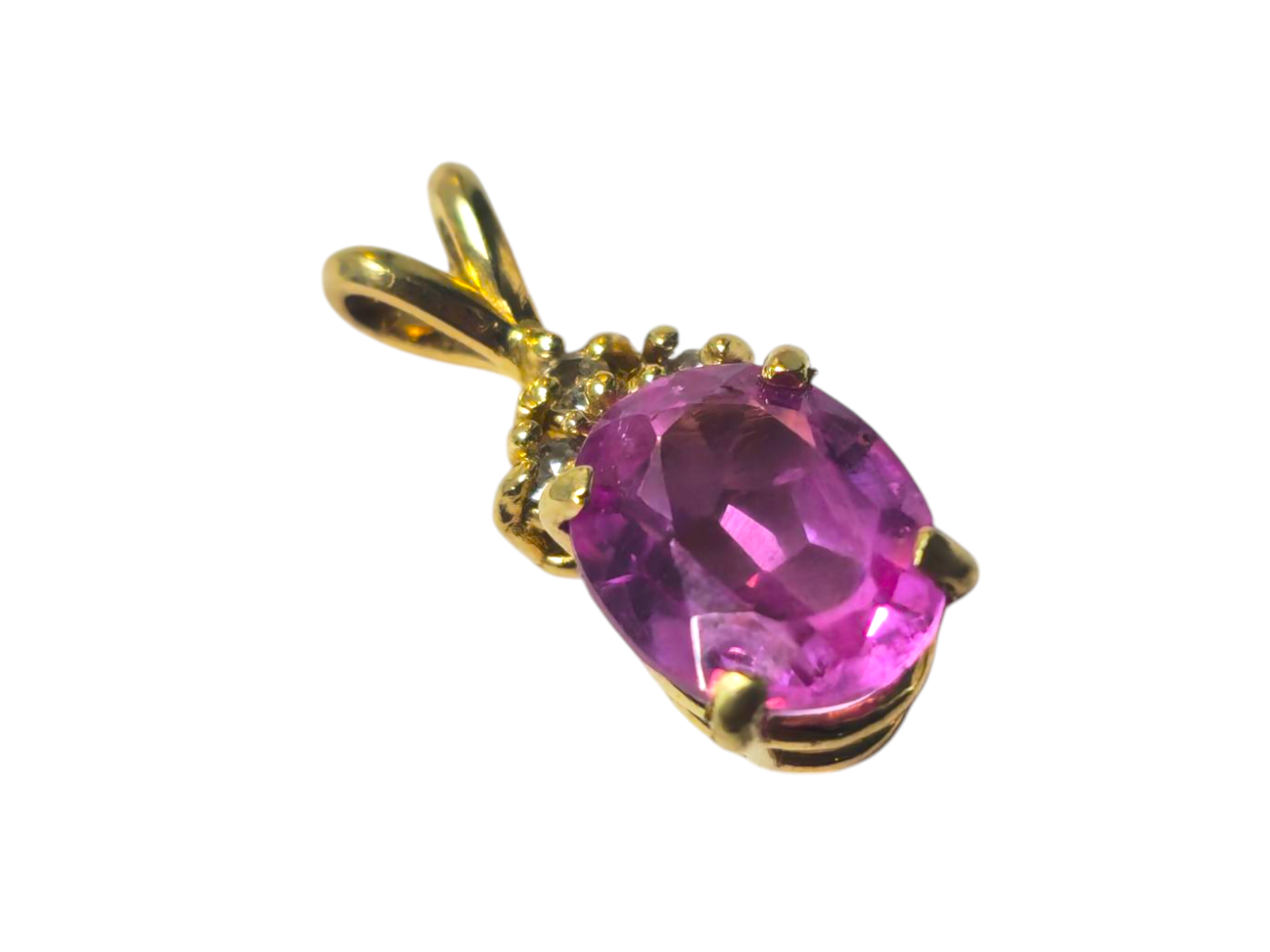 6 Carat Pink Tourmaline Pendant in 14k Gold