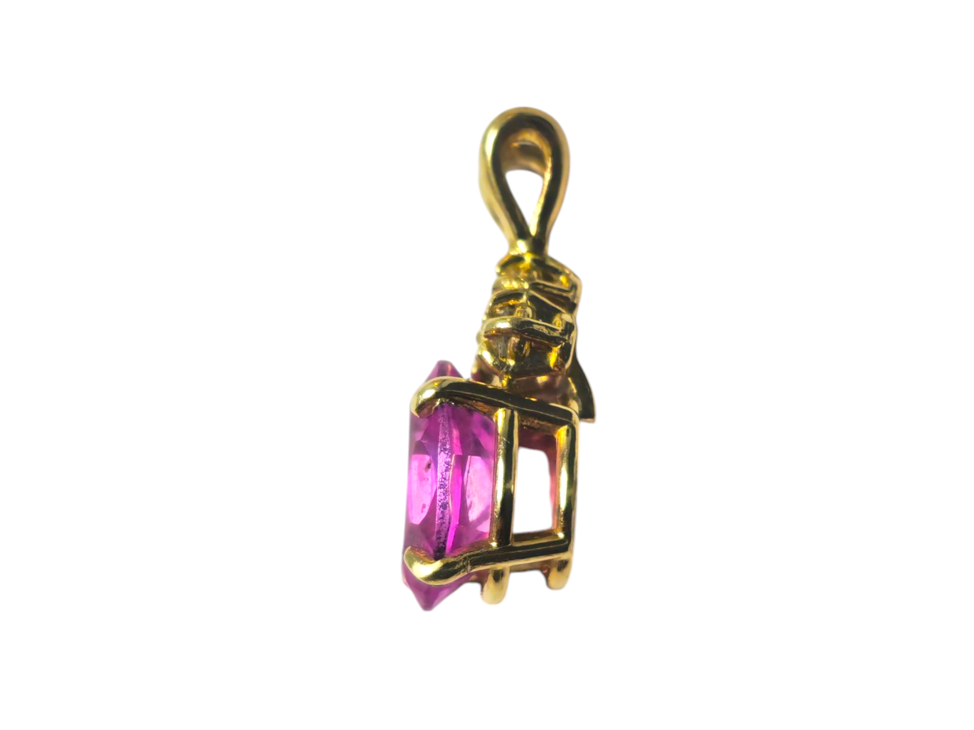 6 Carat Pink Tourmaline Pendant in 14k Gold
