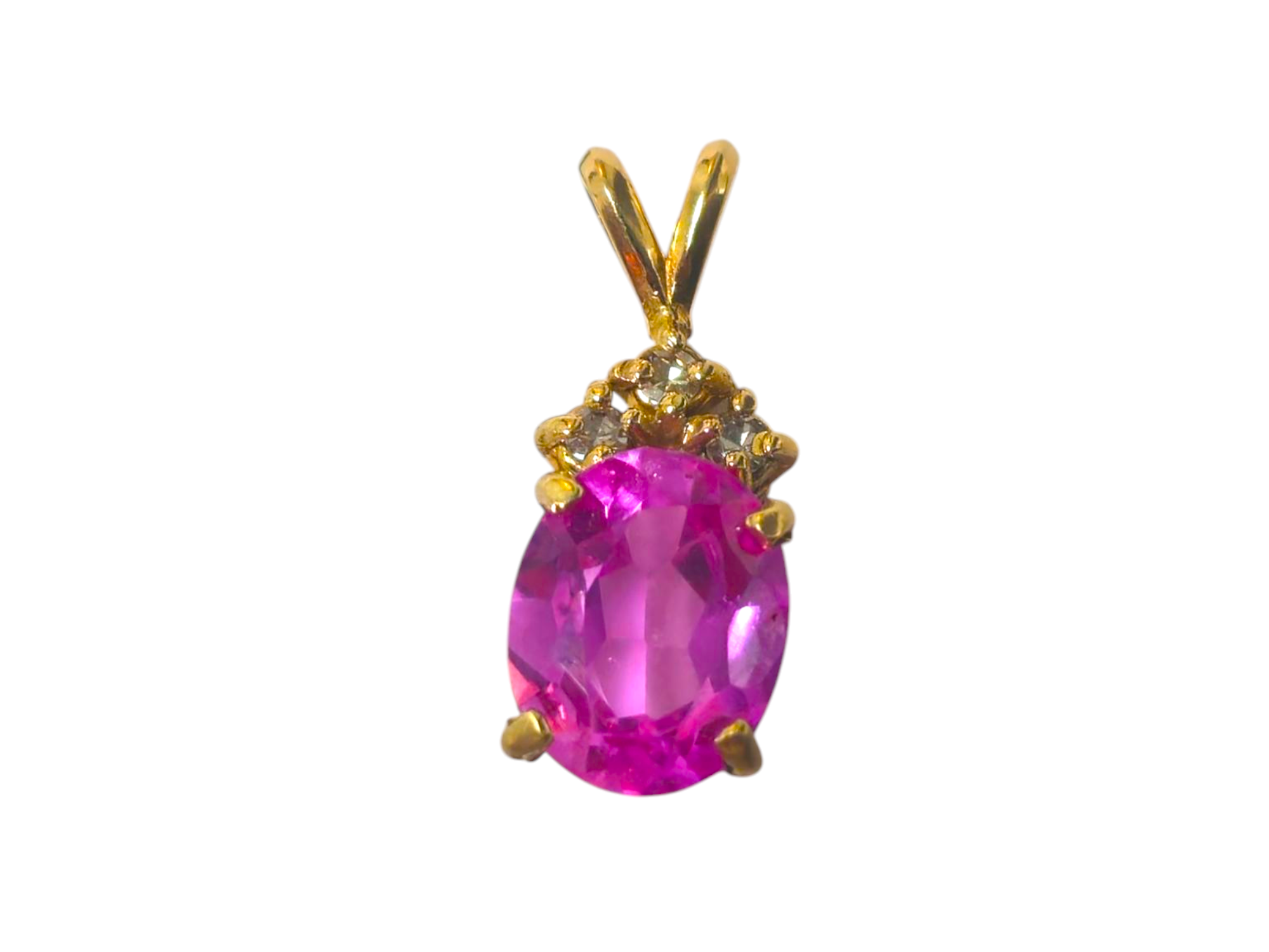 6 Carat Pink Tourmaline Pendant in 14k Gold