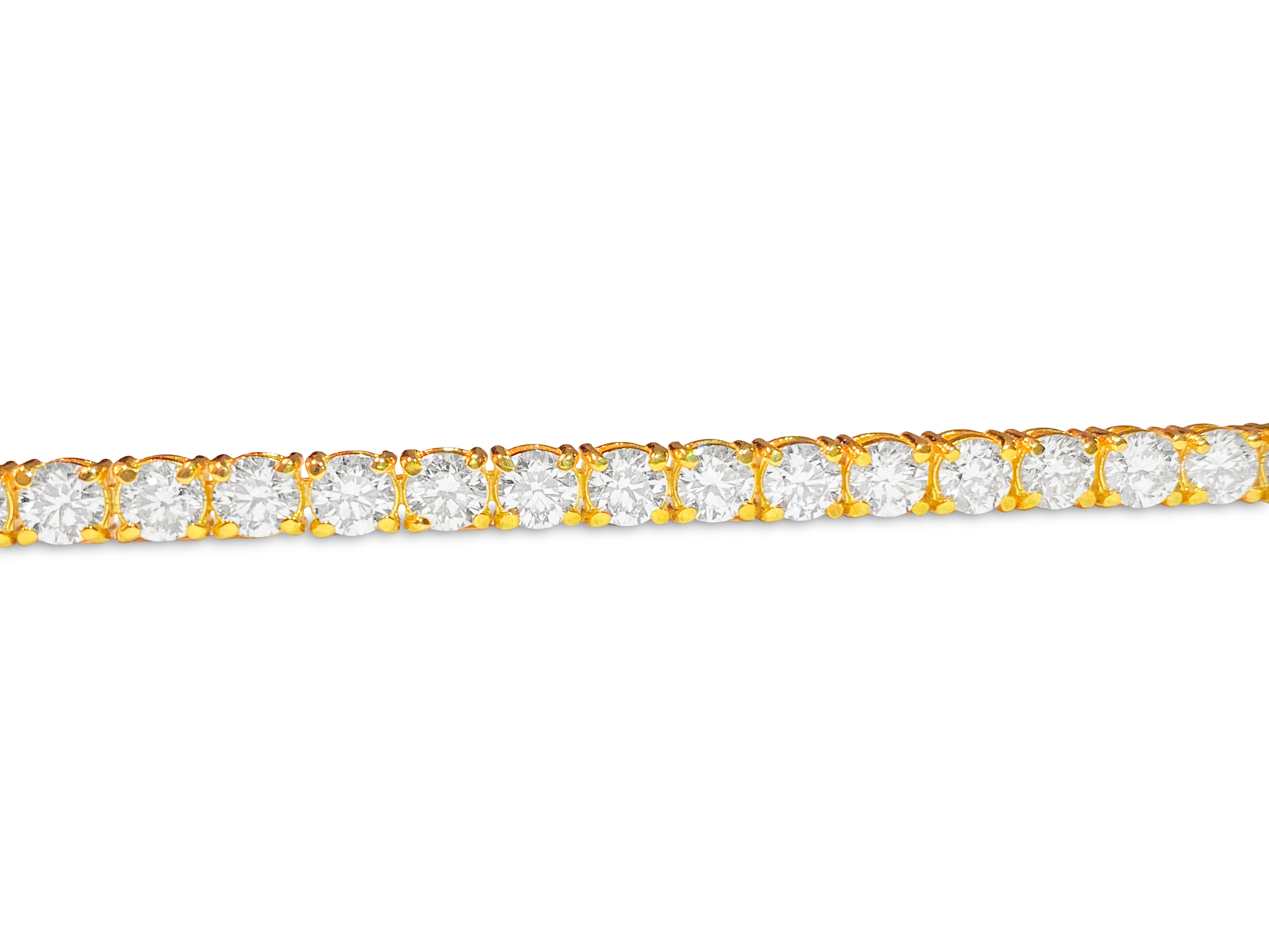 GIA Certified Custom 14.00 Carat Diamond Tennis Bracelet