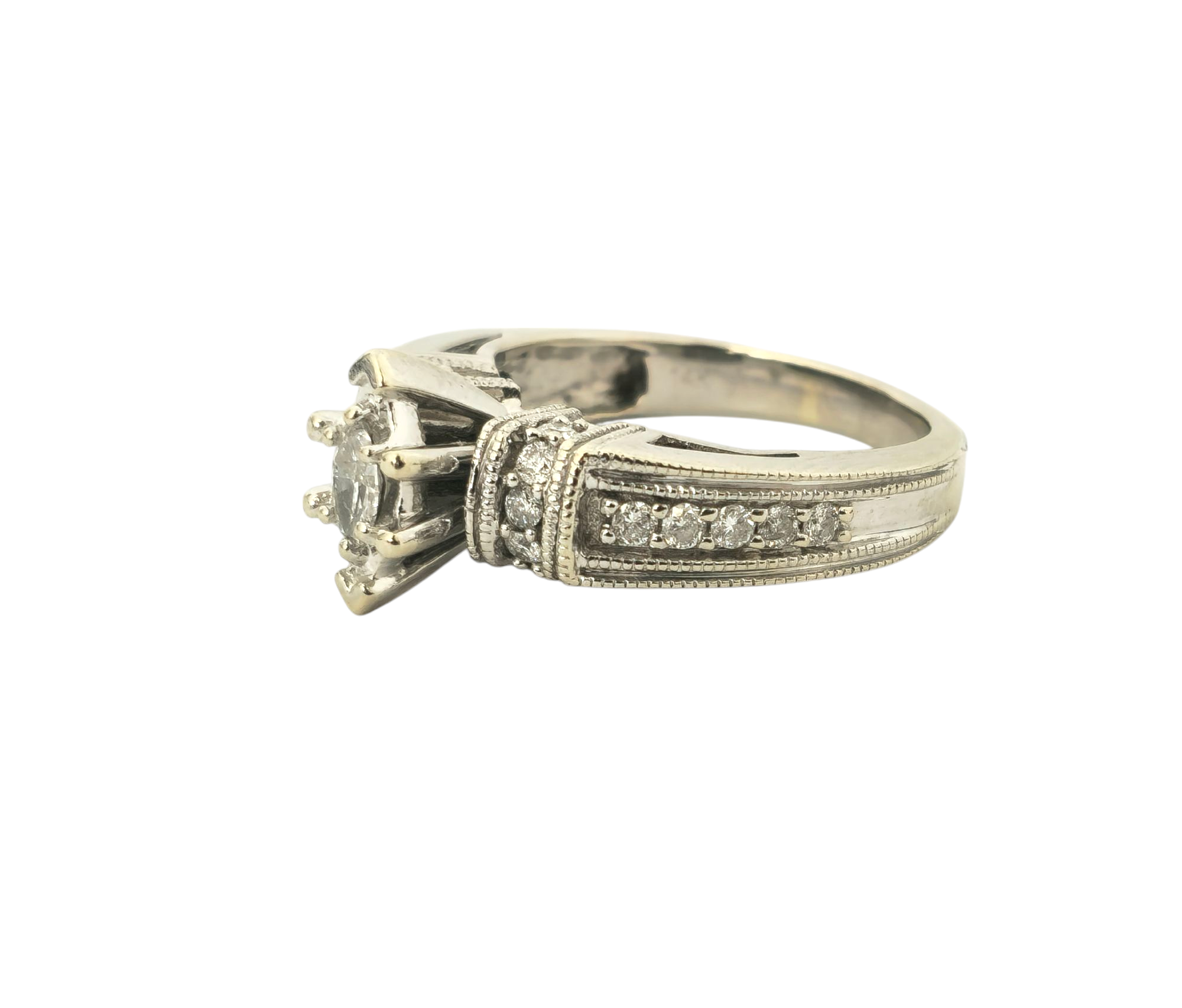 Art Deco Diamond Ring in 14k White Gold