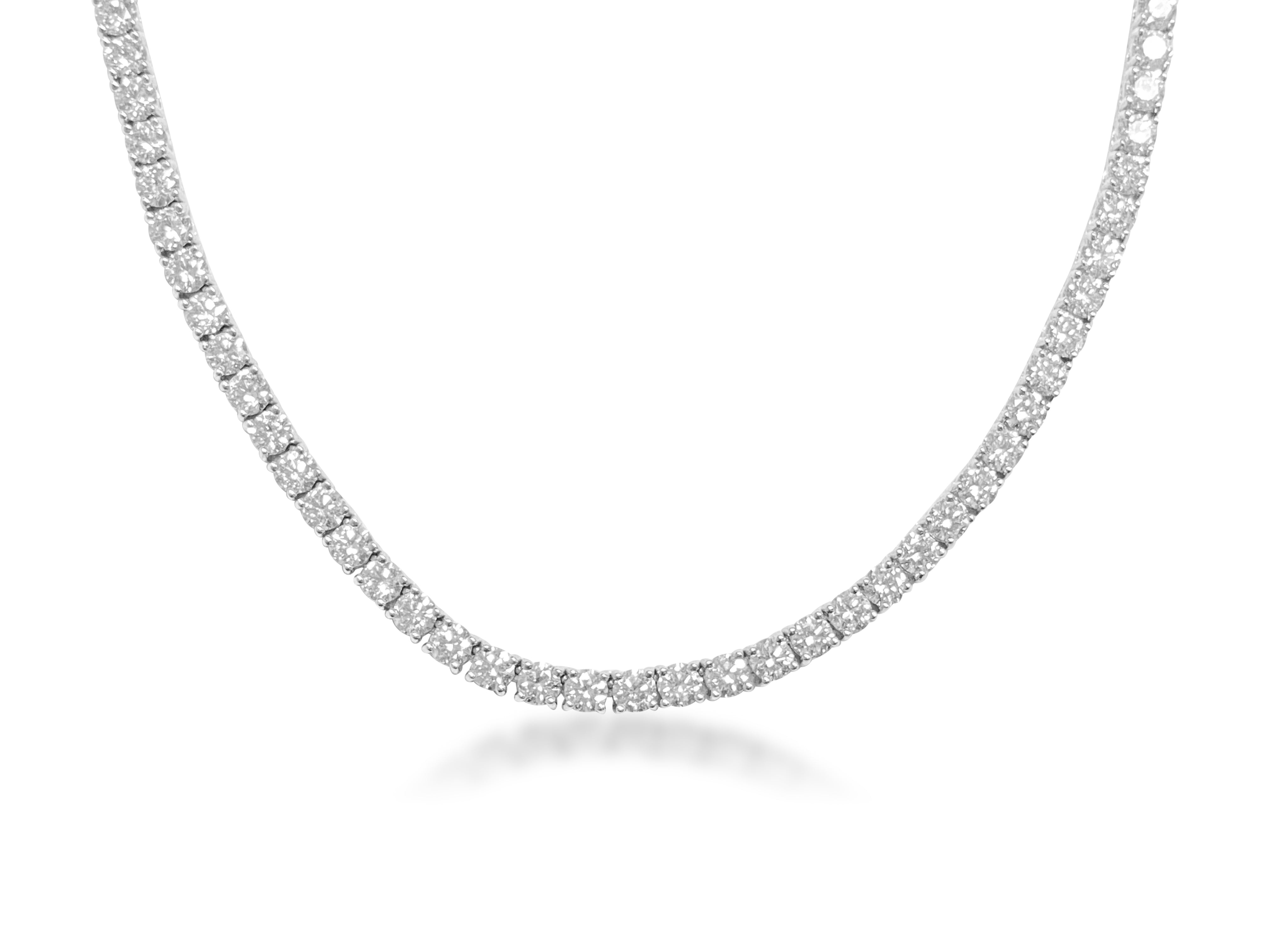 14.6ct VVS Diamond Tennis Necklace