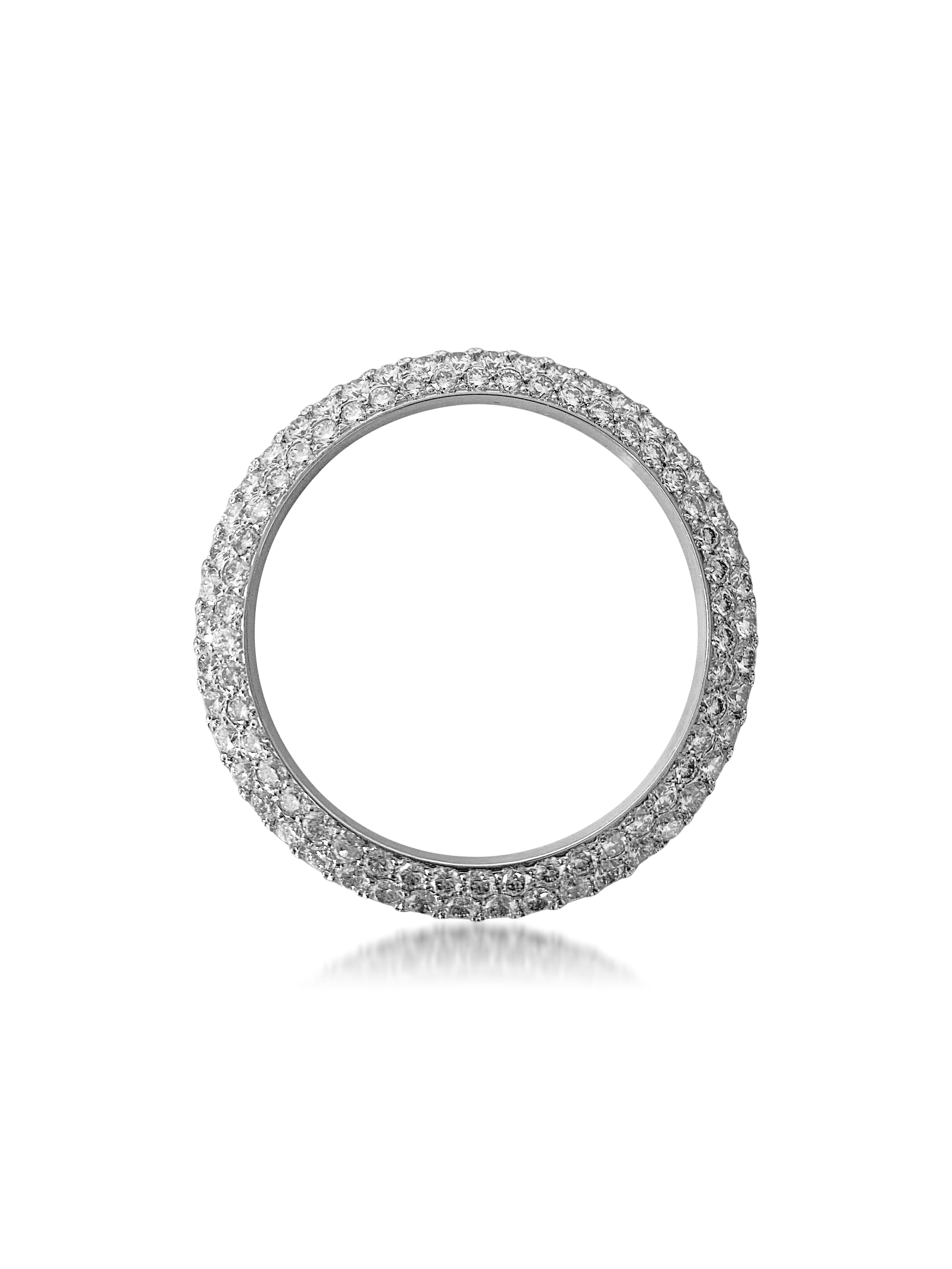 41 mm 4.5 ct Diamond and White Gold Bezel