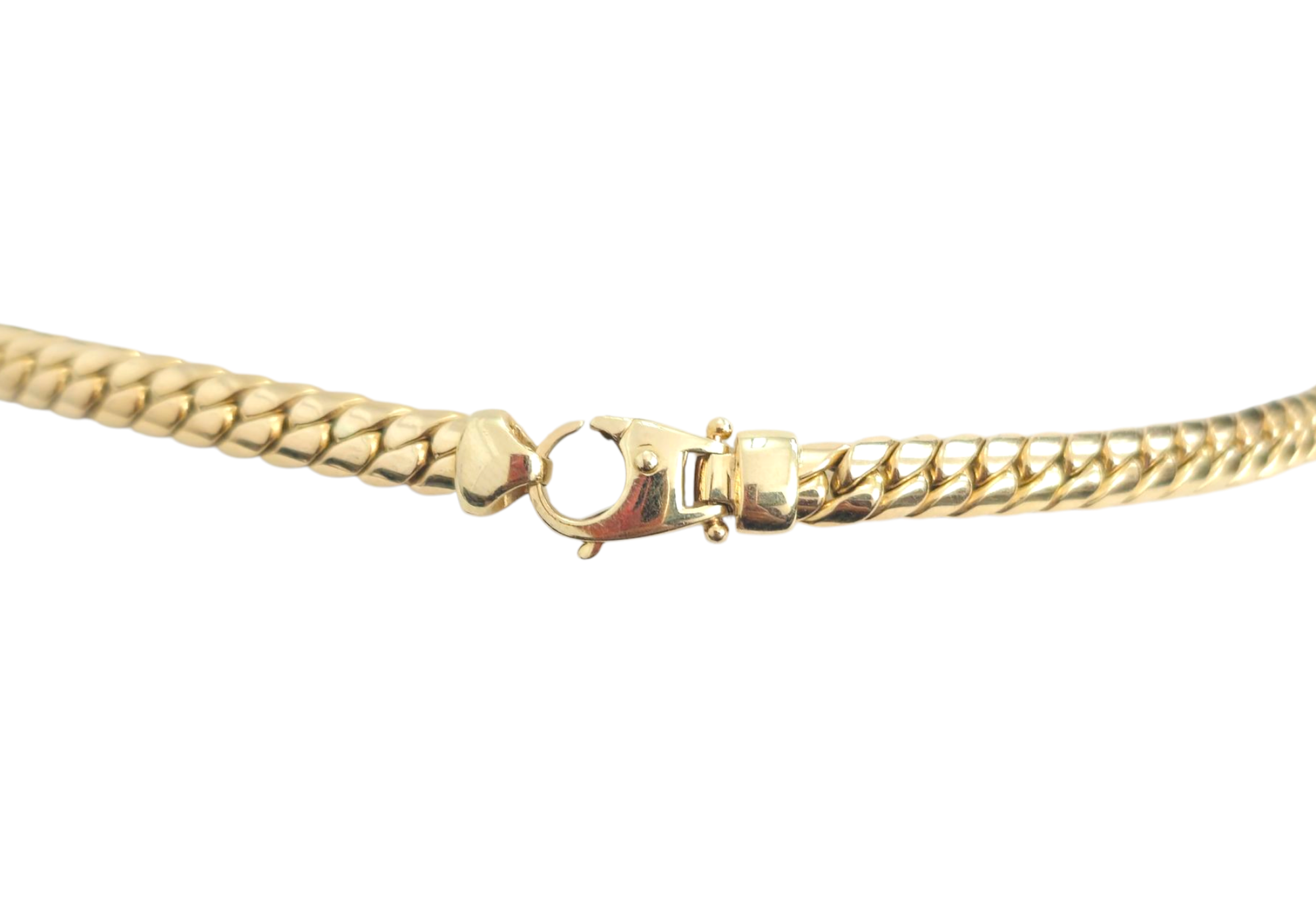 Petal Motif Ruby & Gold Cuban Chain in 14k Gold