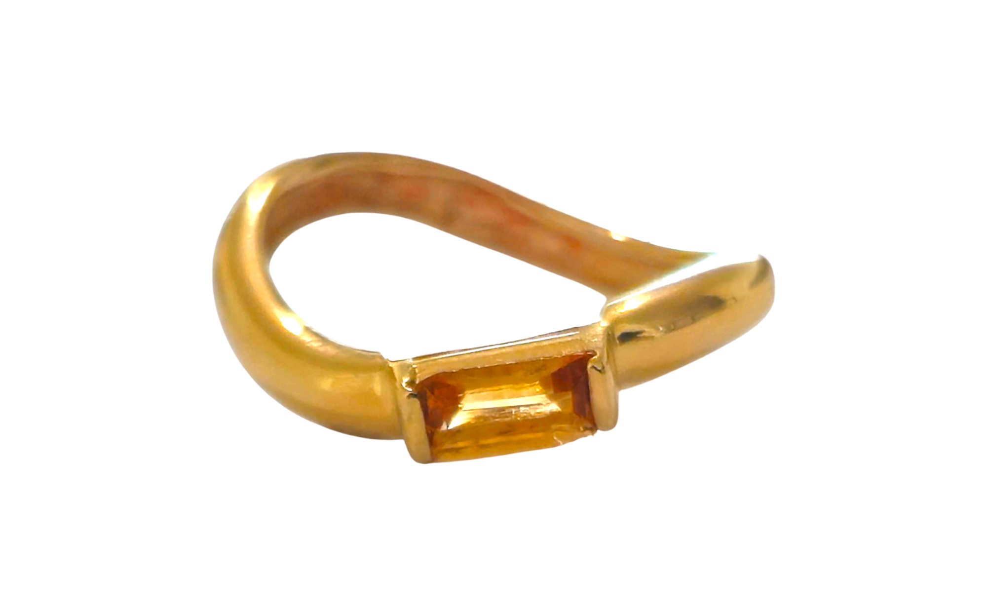 Yellow Sapphire and Gold Ring in 14k Gold