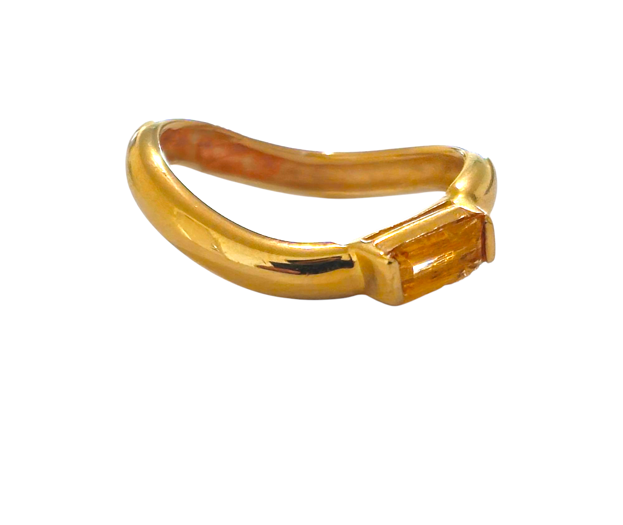 Yellow Sapphire and Gold Ring in 14k Gold