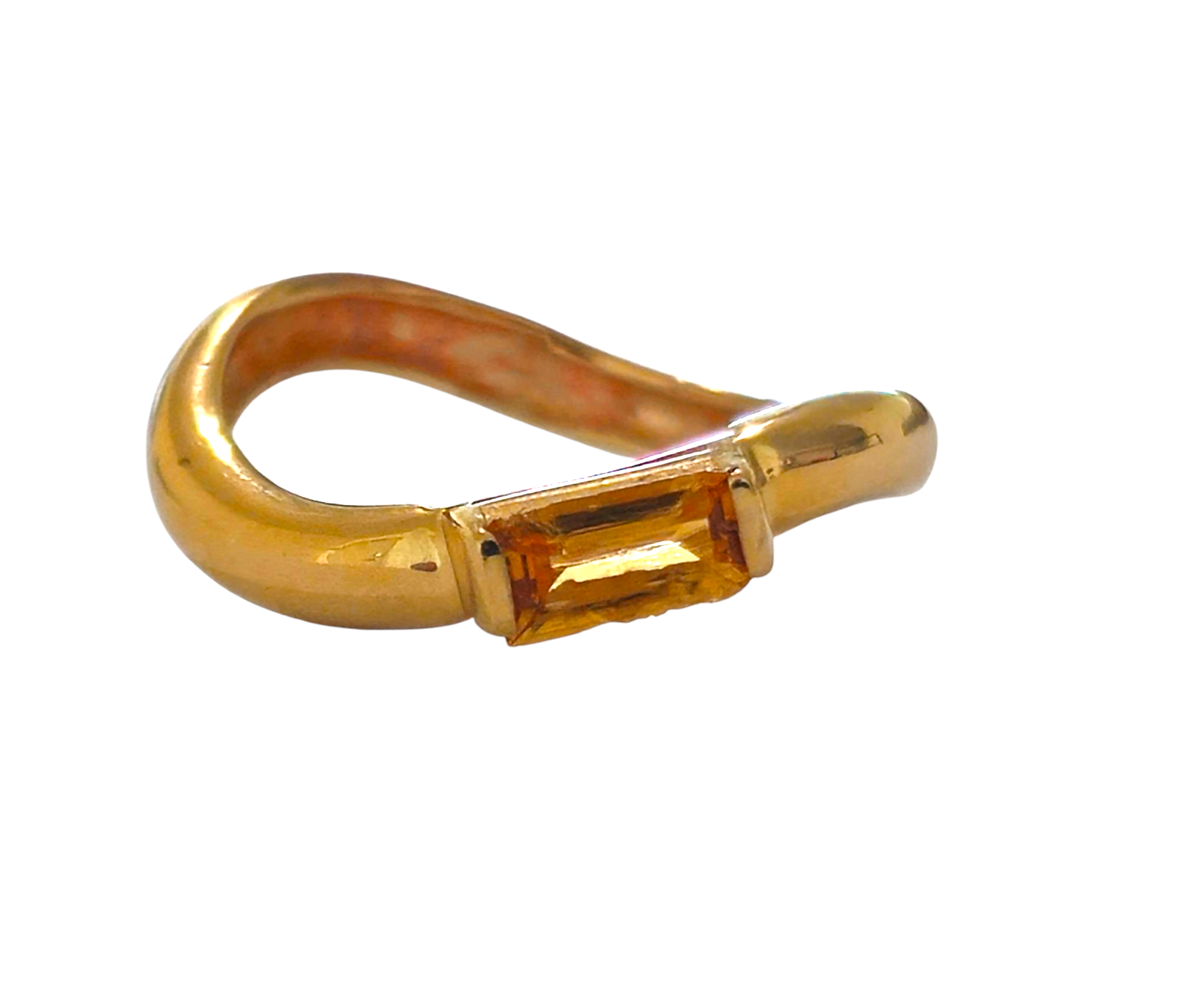 Yellow Sapphire and Gold Ring in 14k Gold