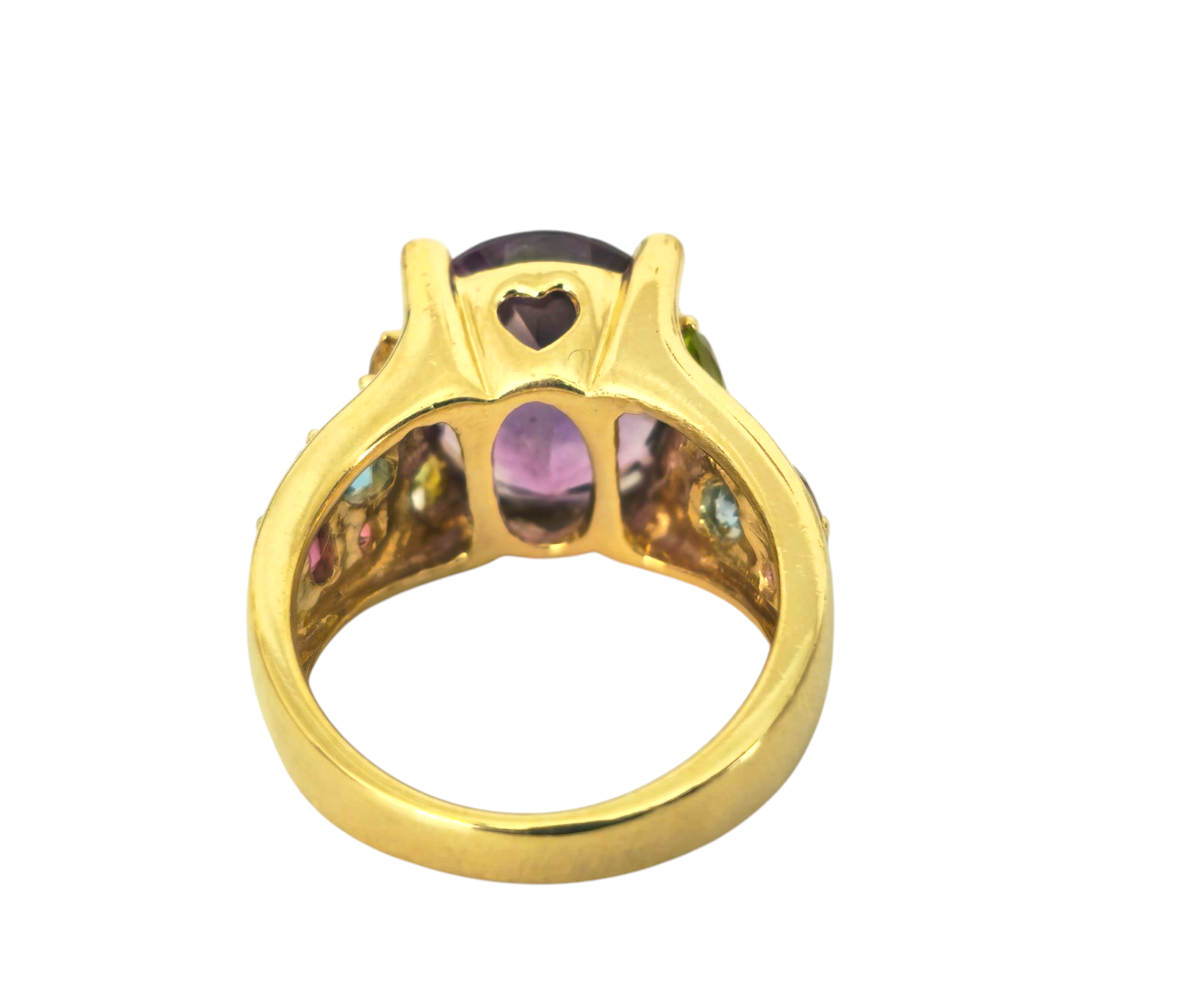 Multi gemstone Ring in 14k yellow Gold