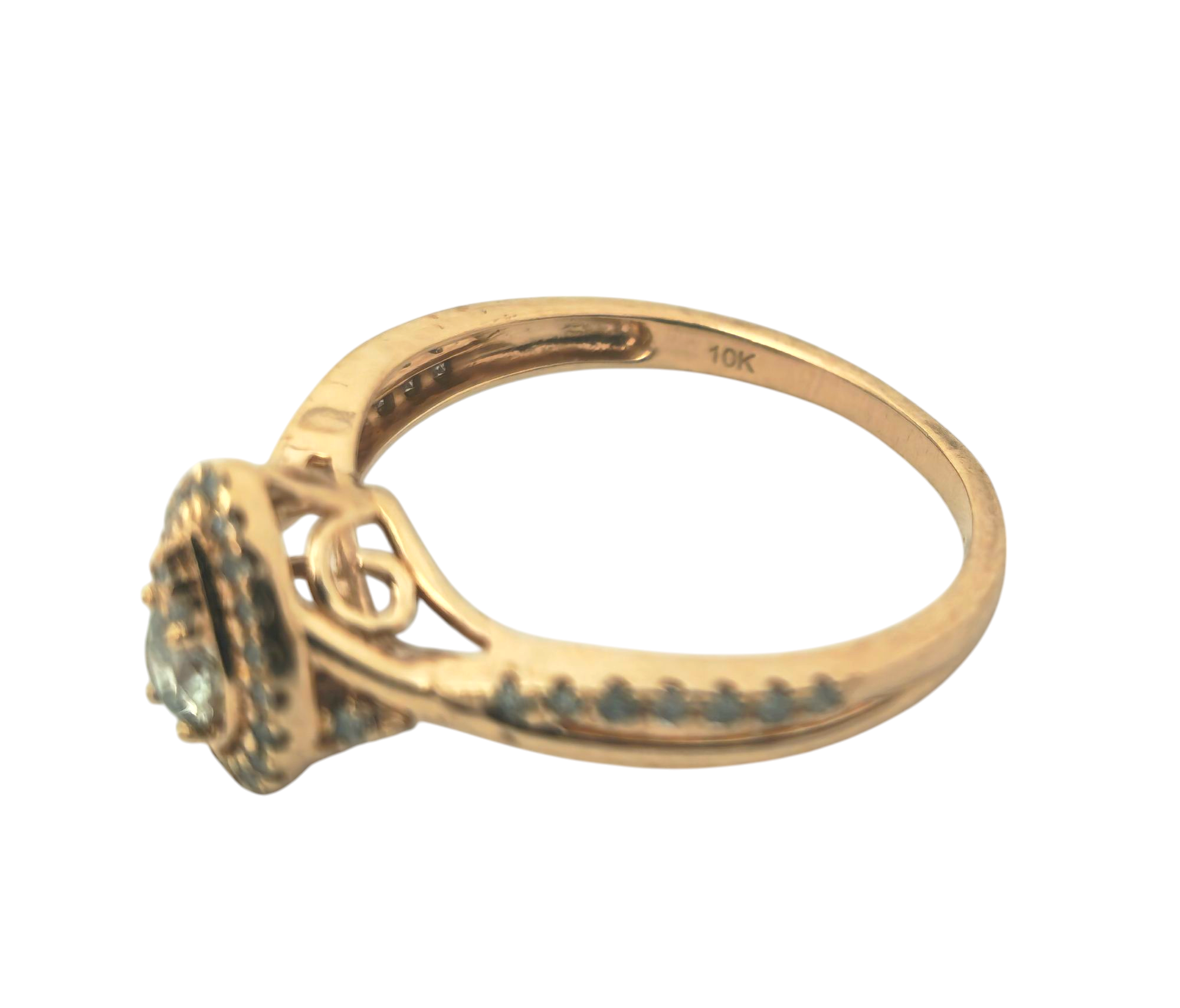 Pear Motif Rose Gold Ring