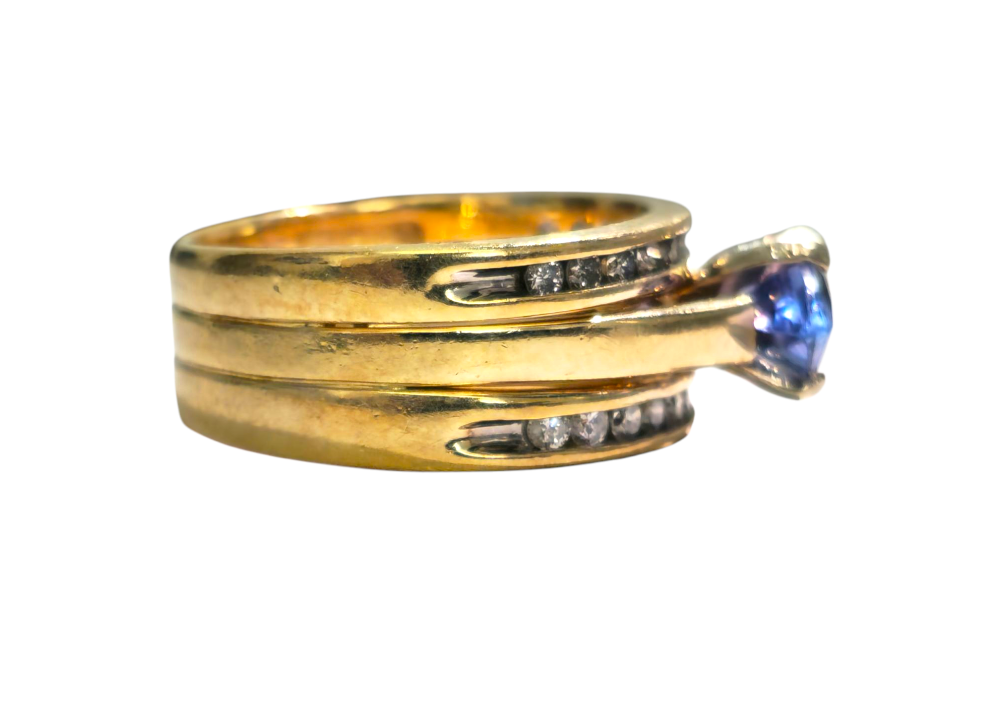 Collectible 1 Carat Tanzanite & Diamond Ring in 10k Gold