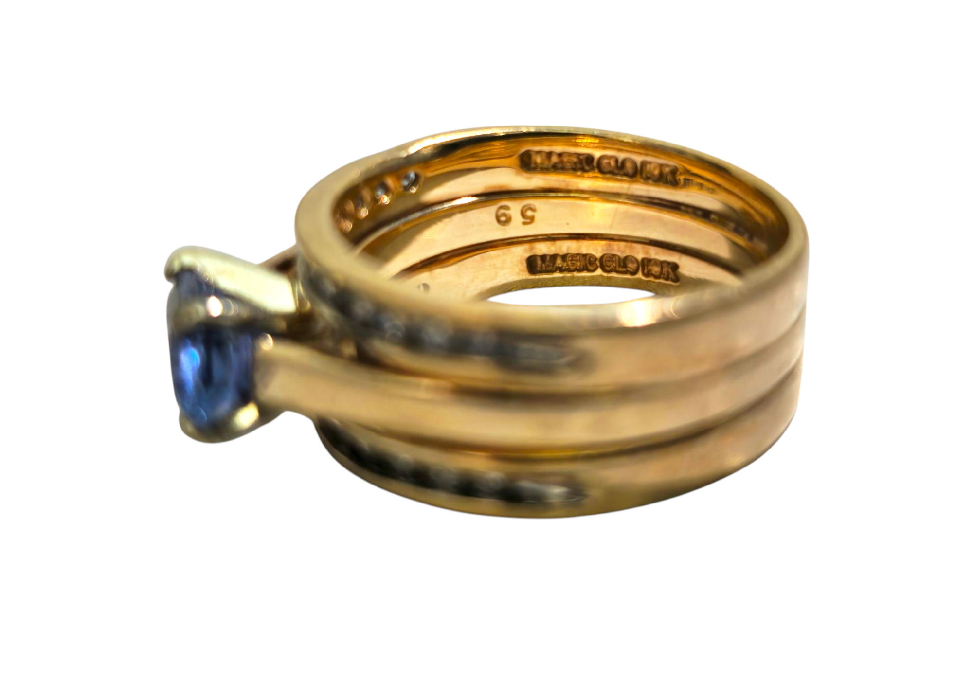 Collectible 1 Carat Tanzanite & Diamond Ring in 10k Gold