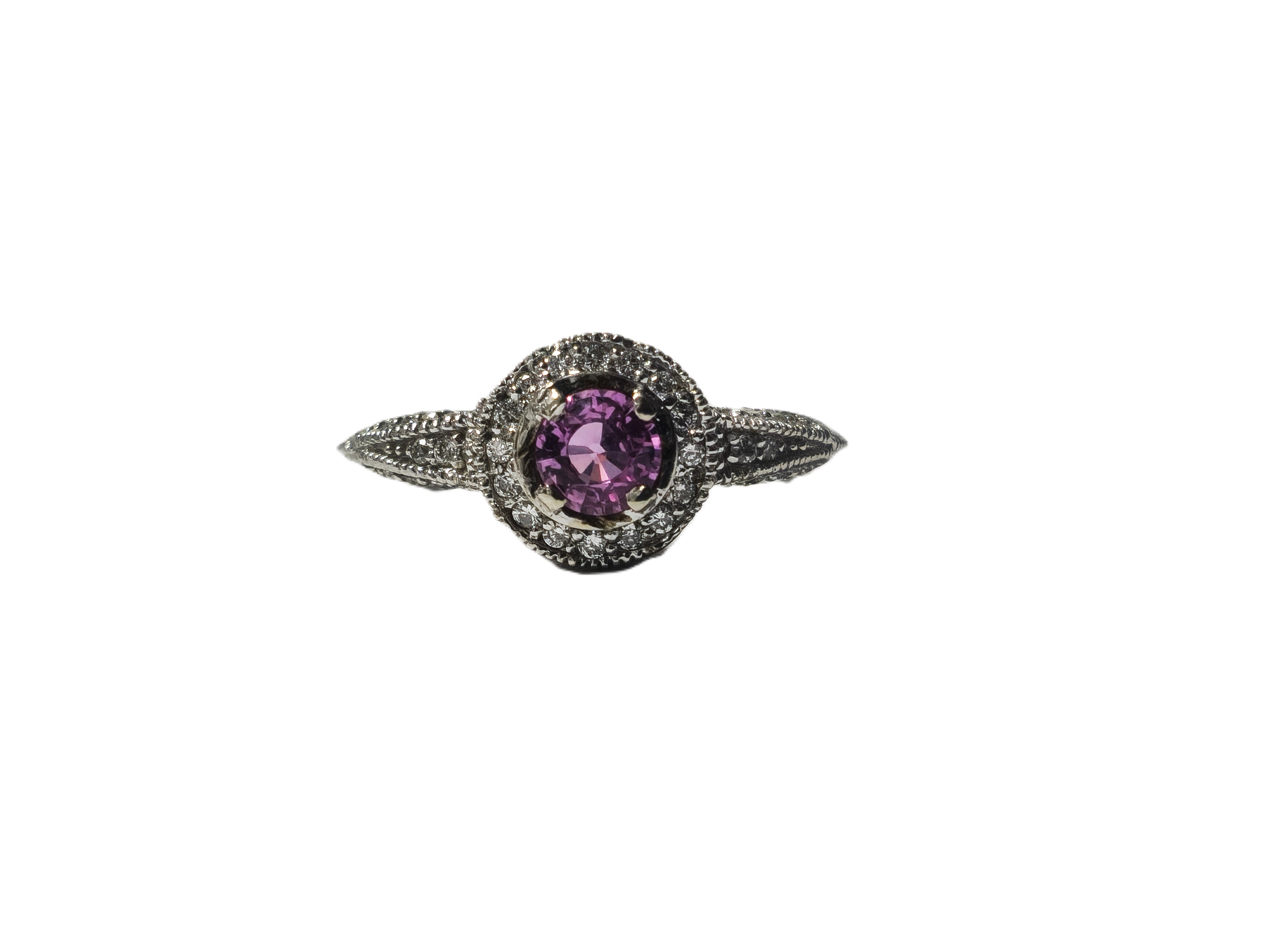 1ct Pink Sapphire 14k Gold Vintage Ring