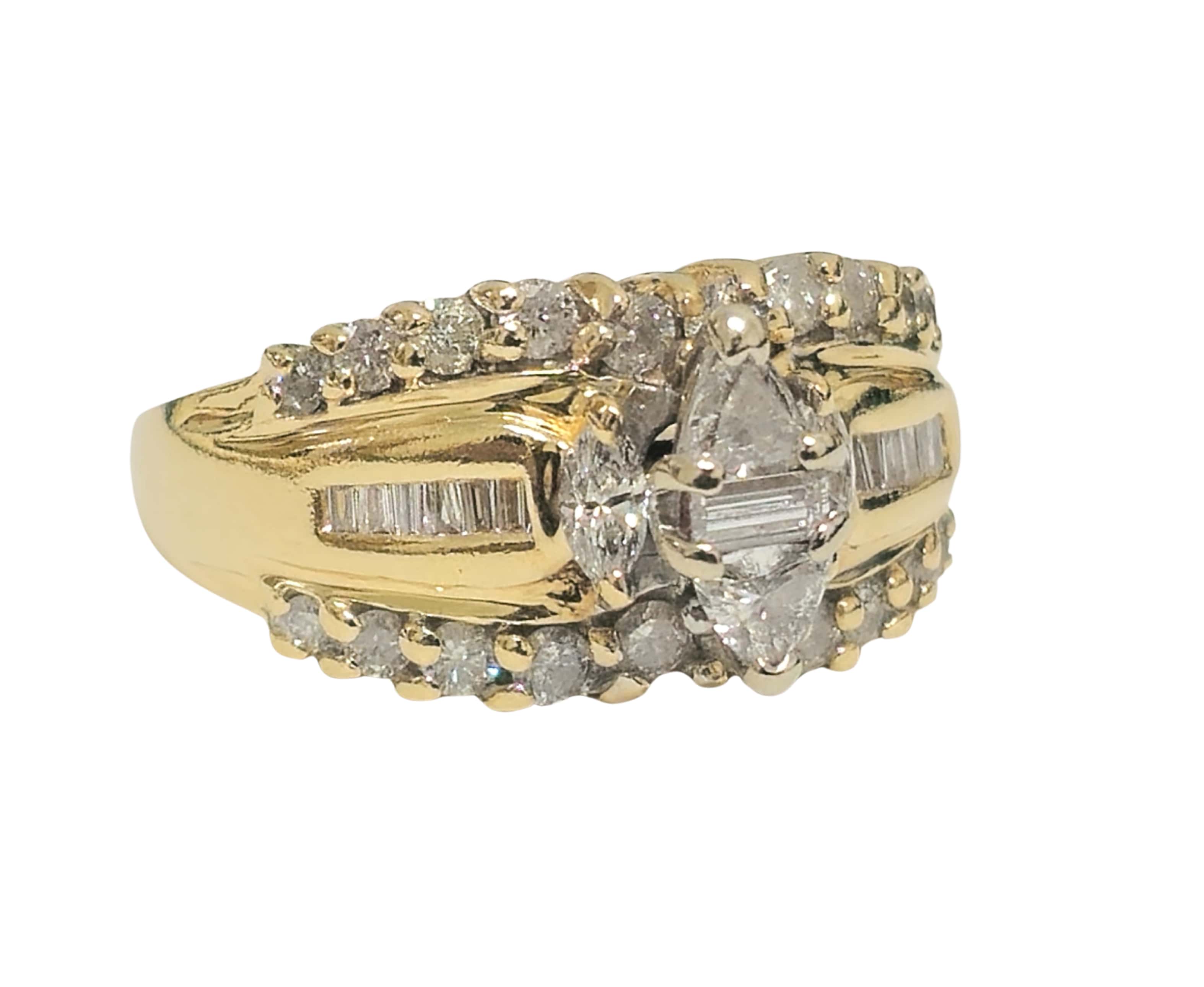 14k Gold 2.30ct Diamond Cluster Ring