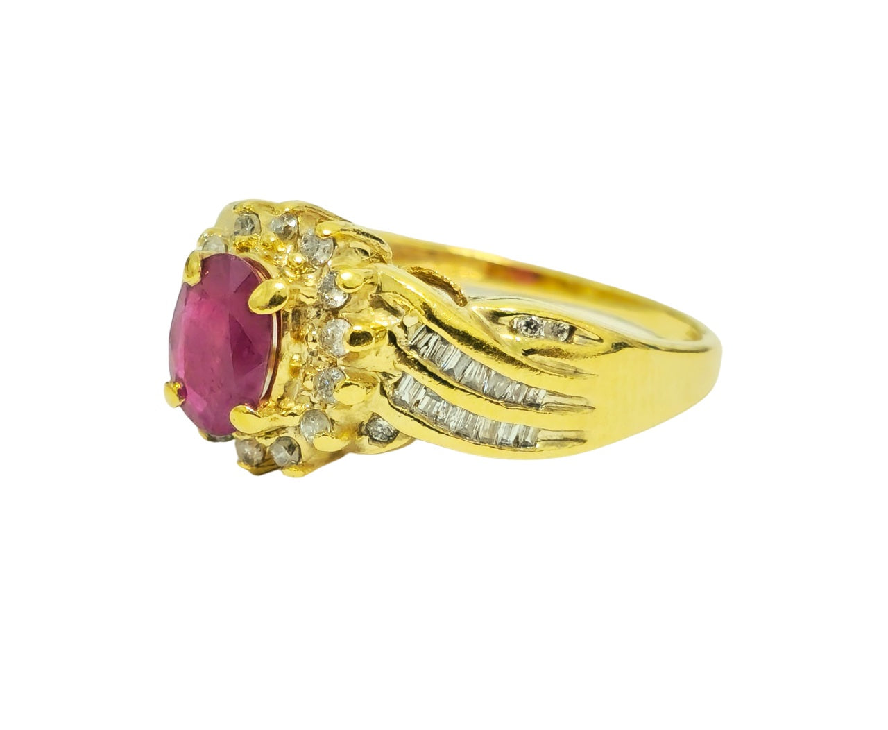 10k Gold Ruby and Diamond Ring