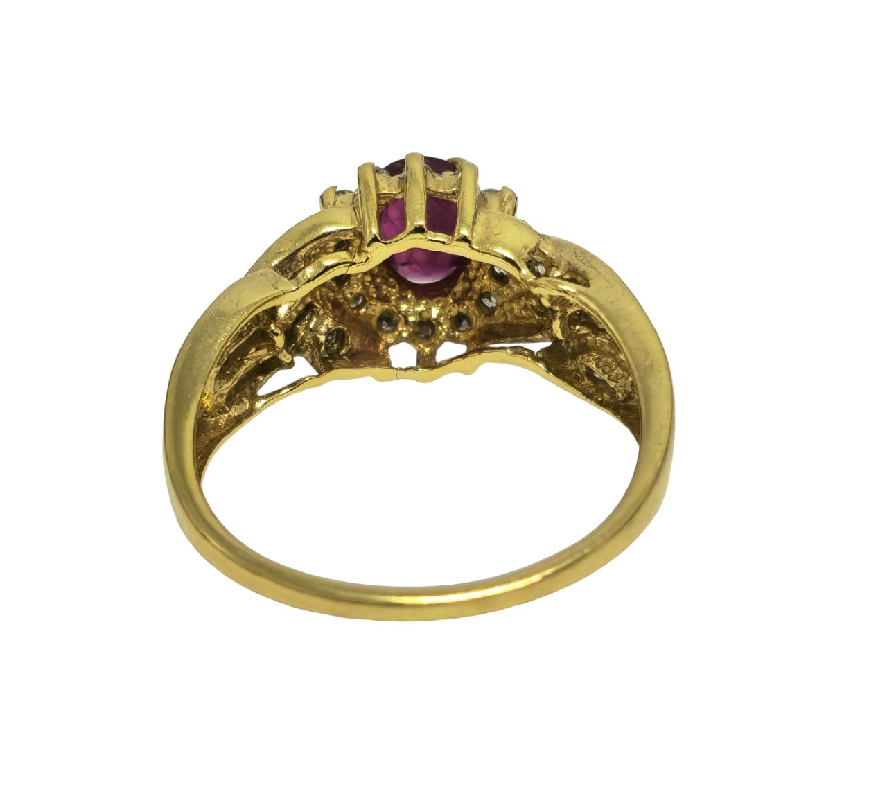 10k Gold Ruby and Diamond Ring