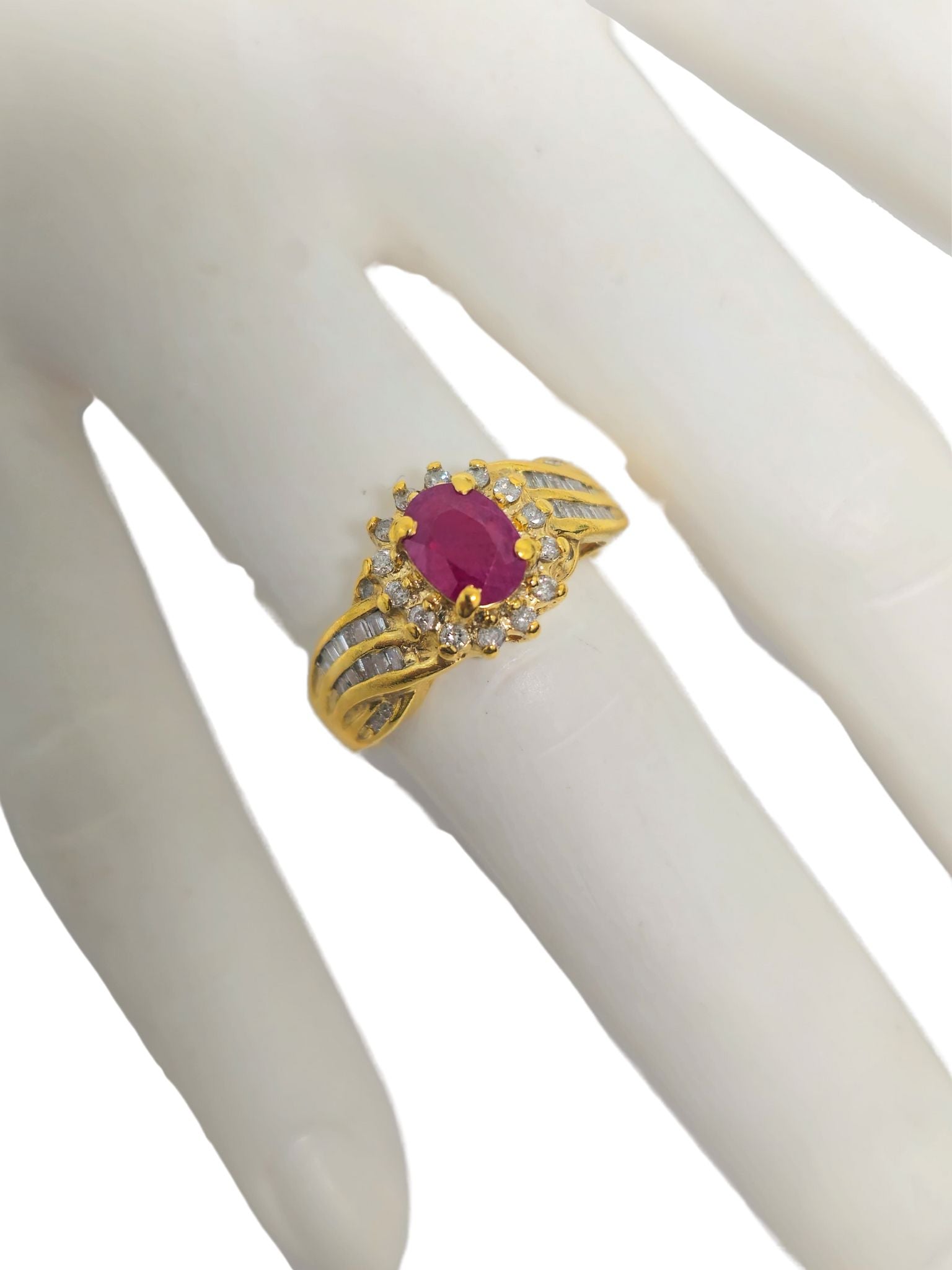 10k Gold Ruby and Diamond Ring
