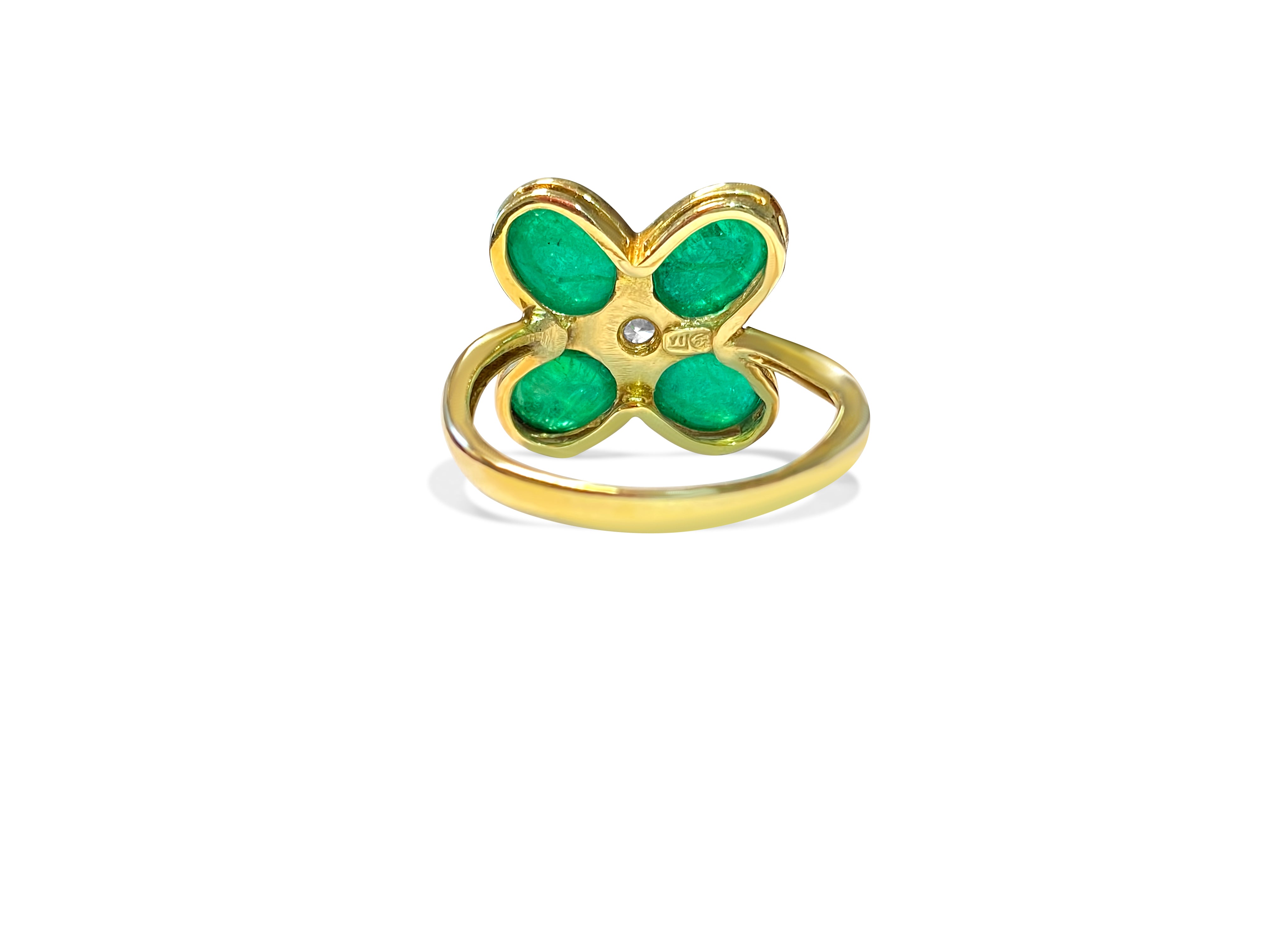 18K Gold, 8.50 CT Emerald and Diamond Ring