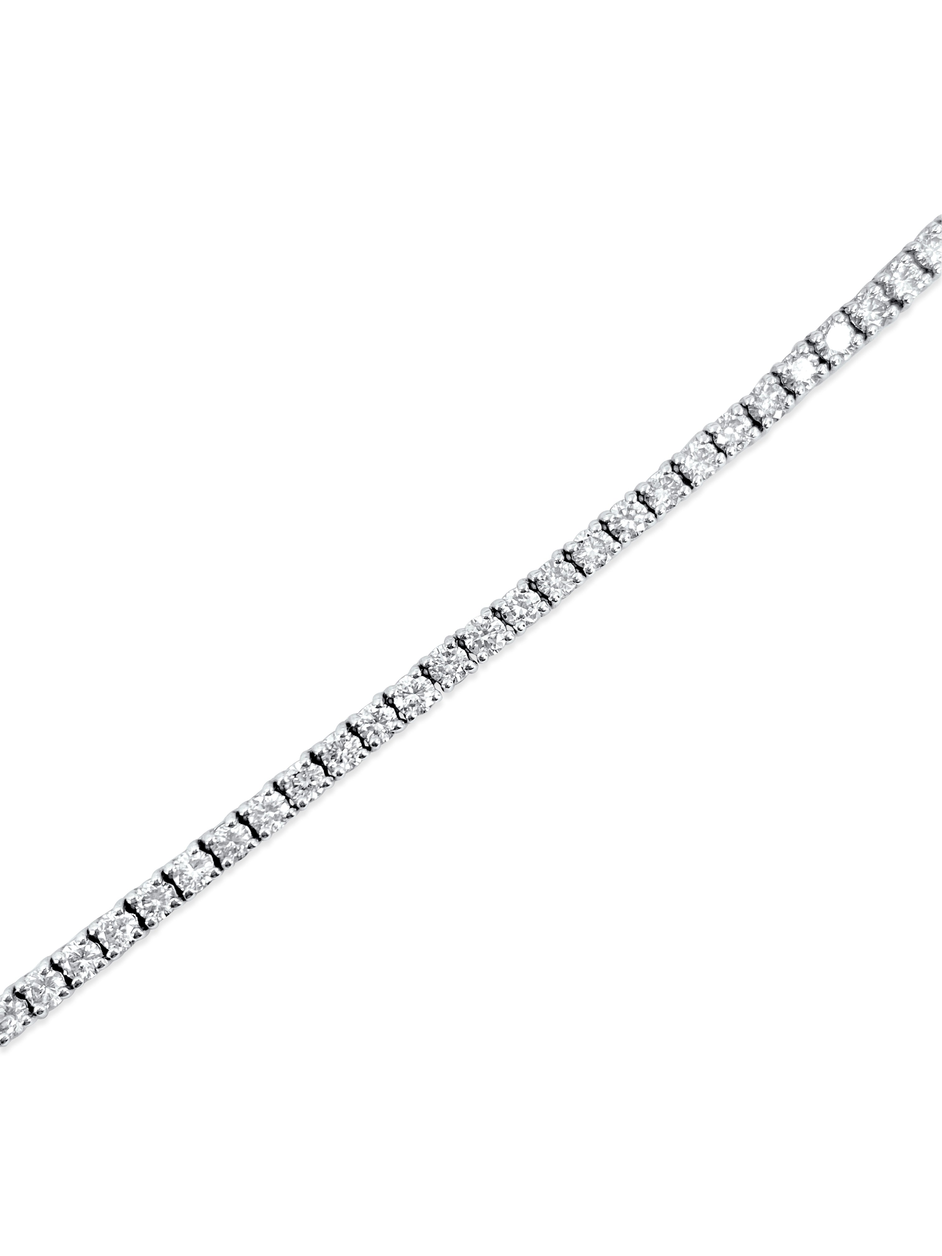 11.50ct VVS Diamond Tennis Necklace in 14k Gold